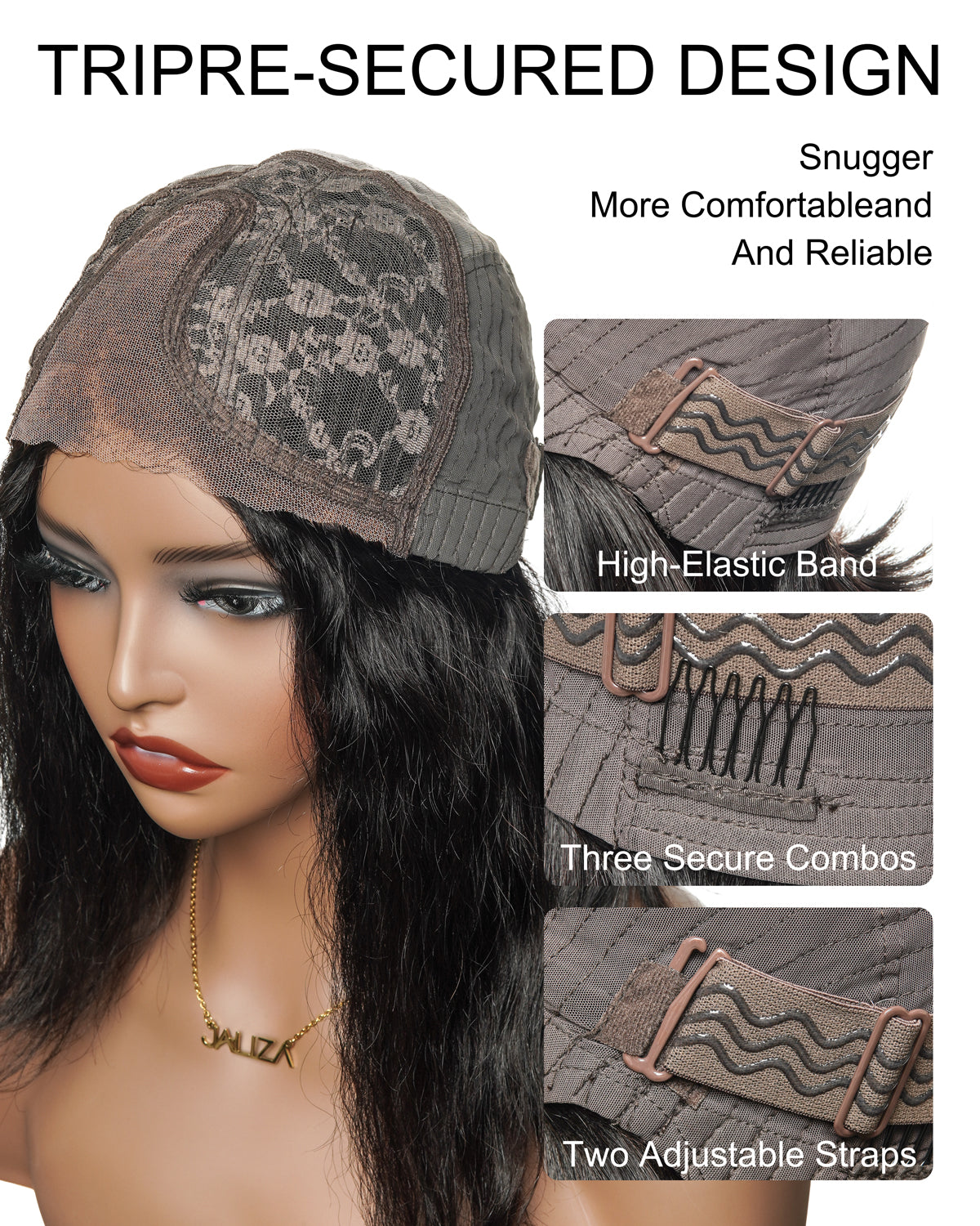 Bobrina 12" Side Part Wet & Wavy 100% Virgin Human Hair Glueless Wig - Pre Bleached, Pre Cut, Pre Plucked Wear-to-Go Magic Curly (for US Market Only)