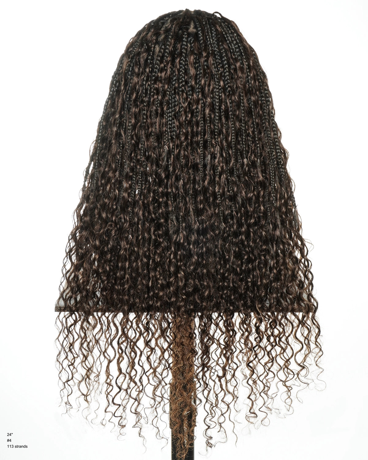 Avery 24" Glueless Full Lace Fulani Water Wave Boho Curls Braided Wig