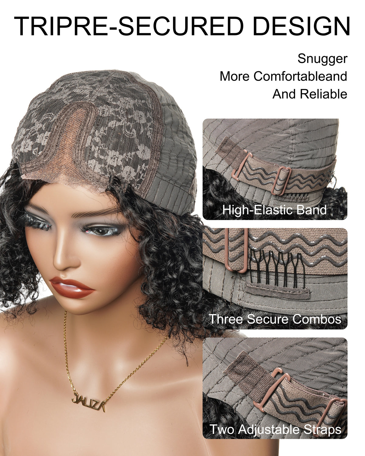 14" 100% Virgin Human Hair Deep Wave Bob Glueless Pre Cut Pre Bleached HD Lace Wear to Go (for US Market Only)