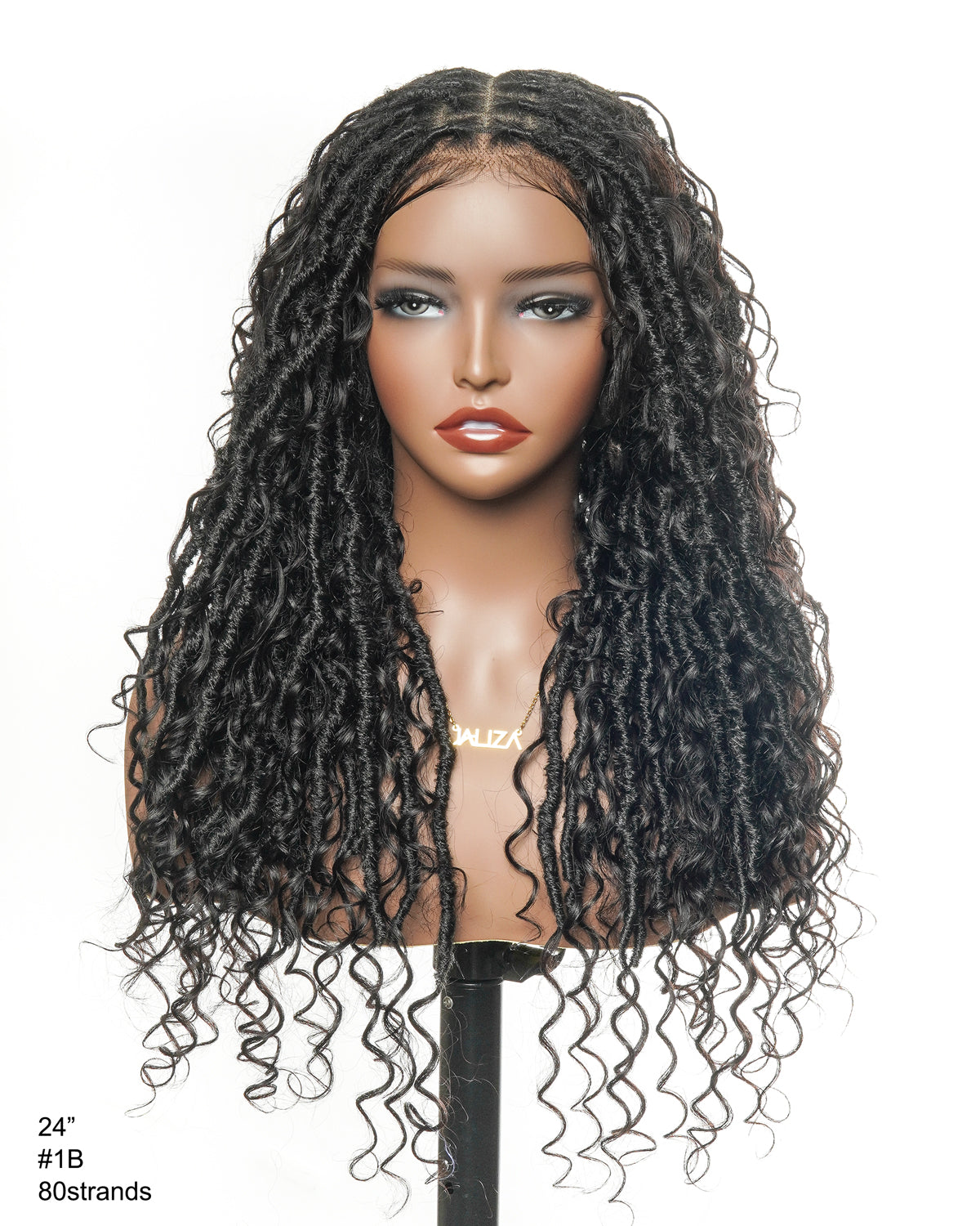 Salon-level Knotless Boho Locs Swiss HD Full Lace Human Hair Boho Curls Locs Wig