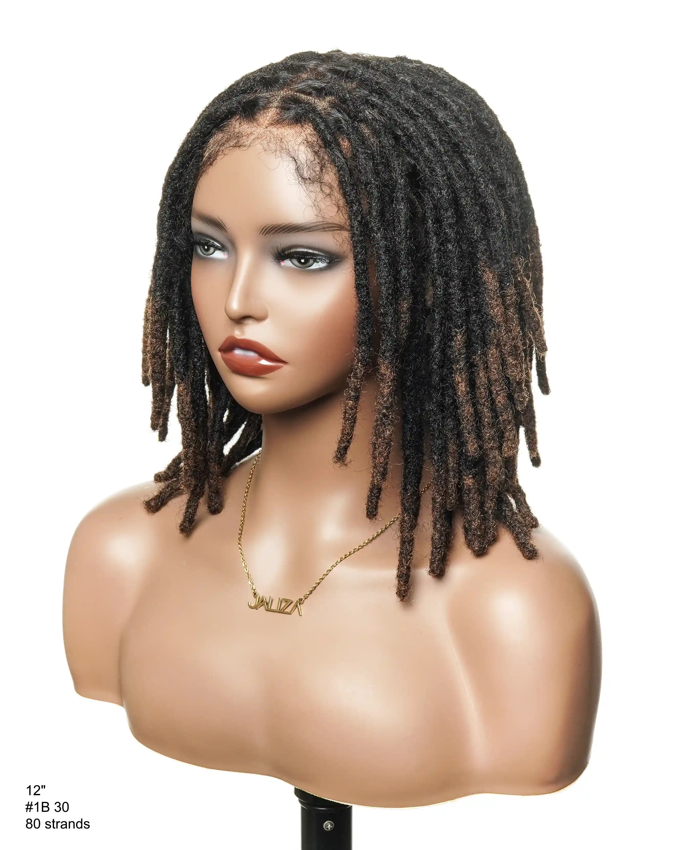 12" Salon Level Dreadlock 100% Human Hair Pre Bleached Swiss HD Full Lace Wig (Single braid is 6.5"-8.2")