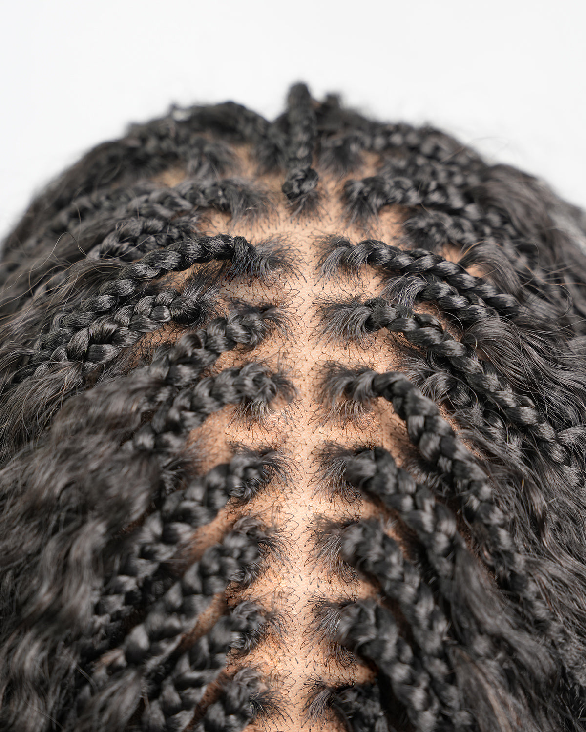 Makeda - 28" Kinky Straight Virgin Human Hair Ultra Full Boho Box Braided Wig