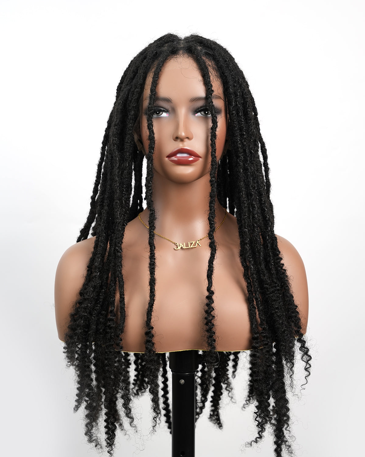 Pre Bleached 100% Human Hair HD Full Lace Salon-level Knotless Dreadlock Wig 24" 80 Strands