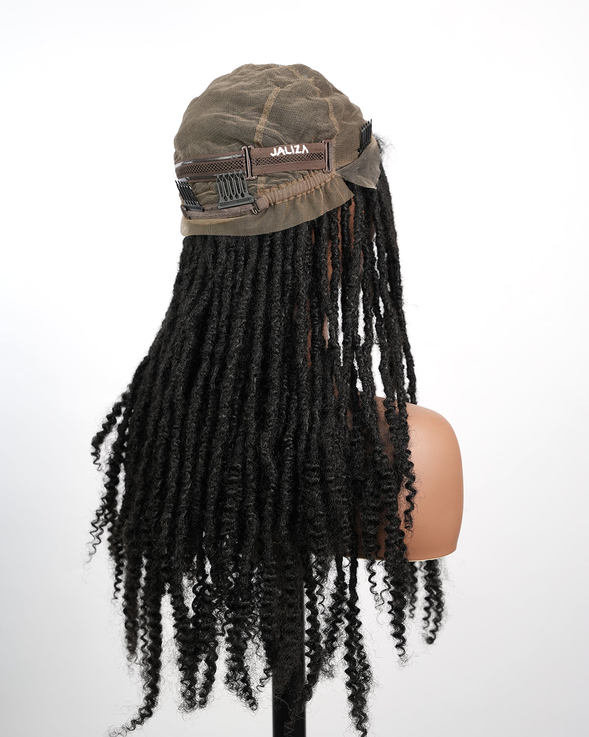 Pre Bleached 100% Human Hair HD Full Lace Salon-level Knotless Dreadlock Wig 24" 80 Strands