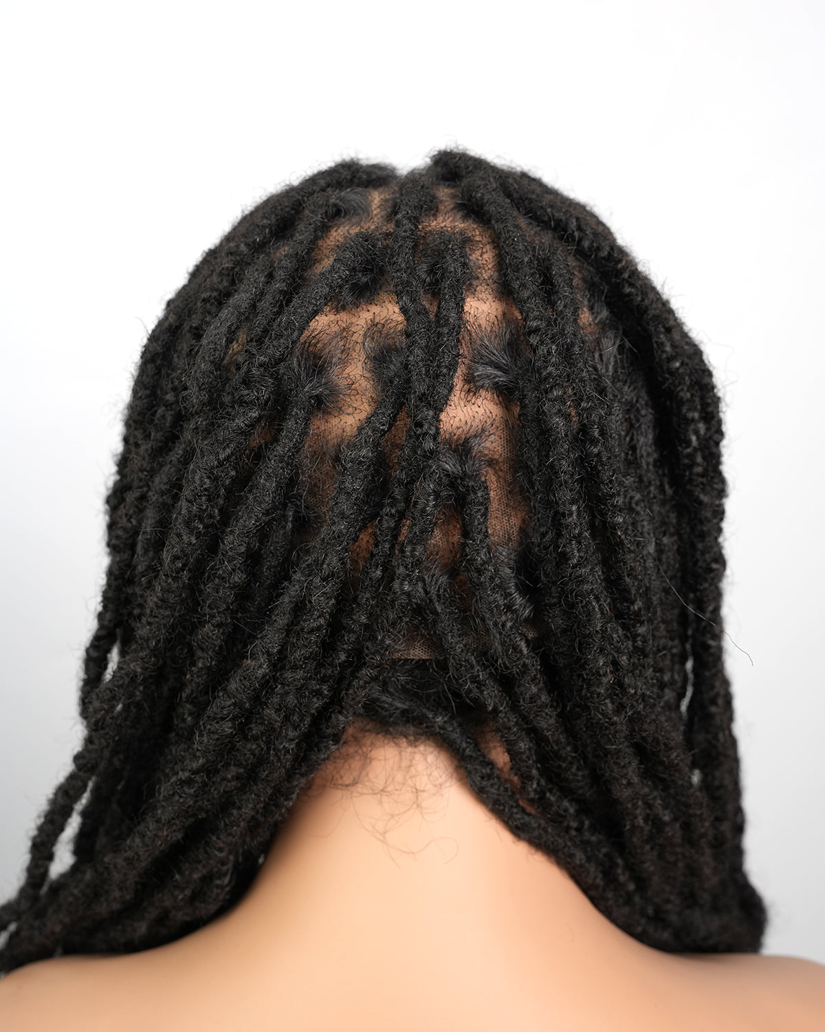Pre Bleached 100% Human Hair HD Full Lace Salon-level Knotless Dreadlock Wig 24" 80 Strands