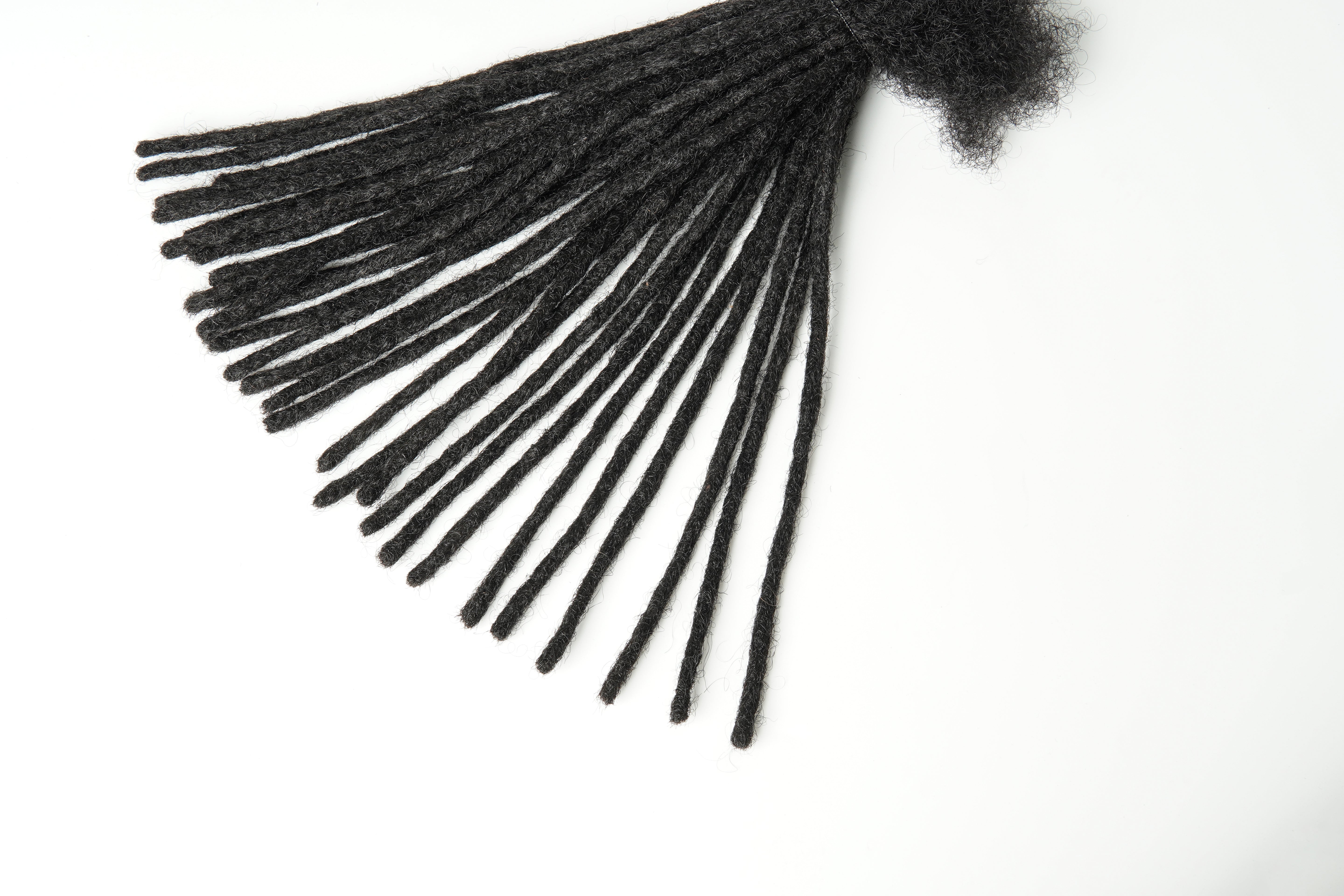 100% Human Hair Locs Extensions Handmade XSmall Width (0.4cm) 30 LOCS/Bundle