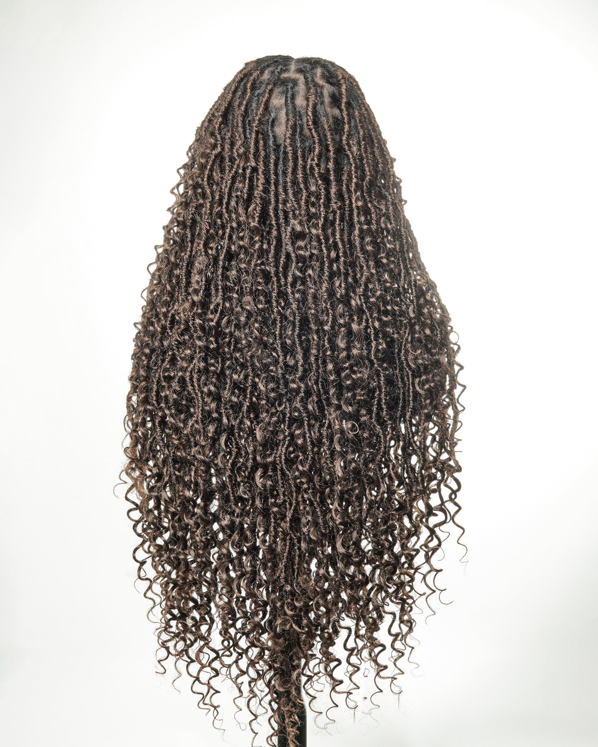 Salon-level Knotless Boho Style Locs Braided Wig Full Lace 86 Strands 30"