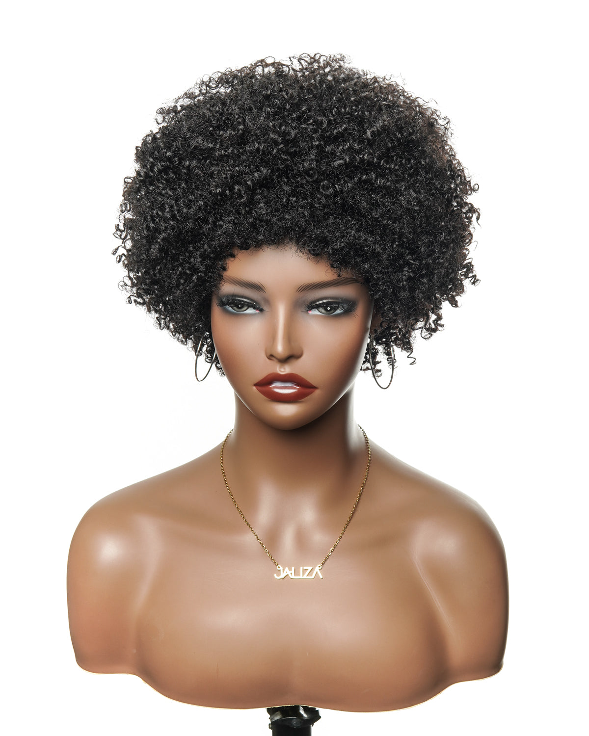 8" 250 Density Glueless 100% Virgin Human Hair Afro Curly Bob Wig (for US Market Only)