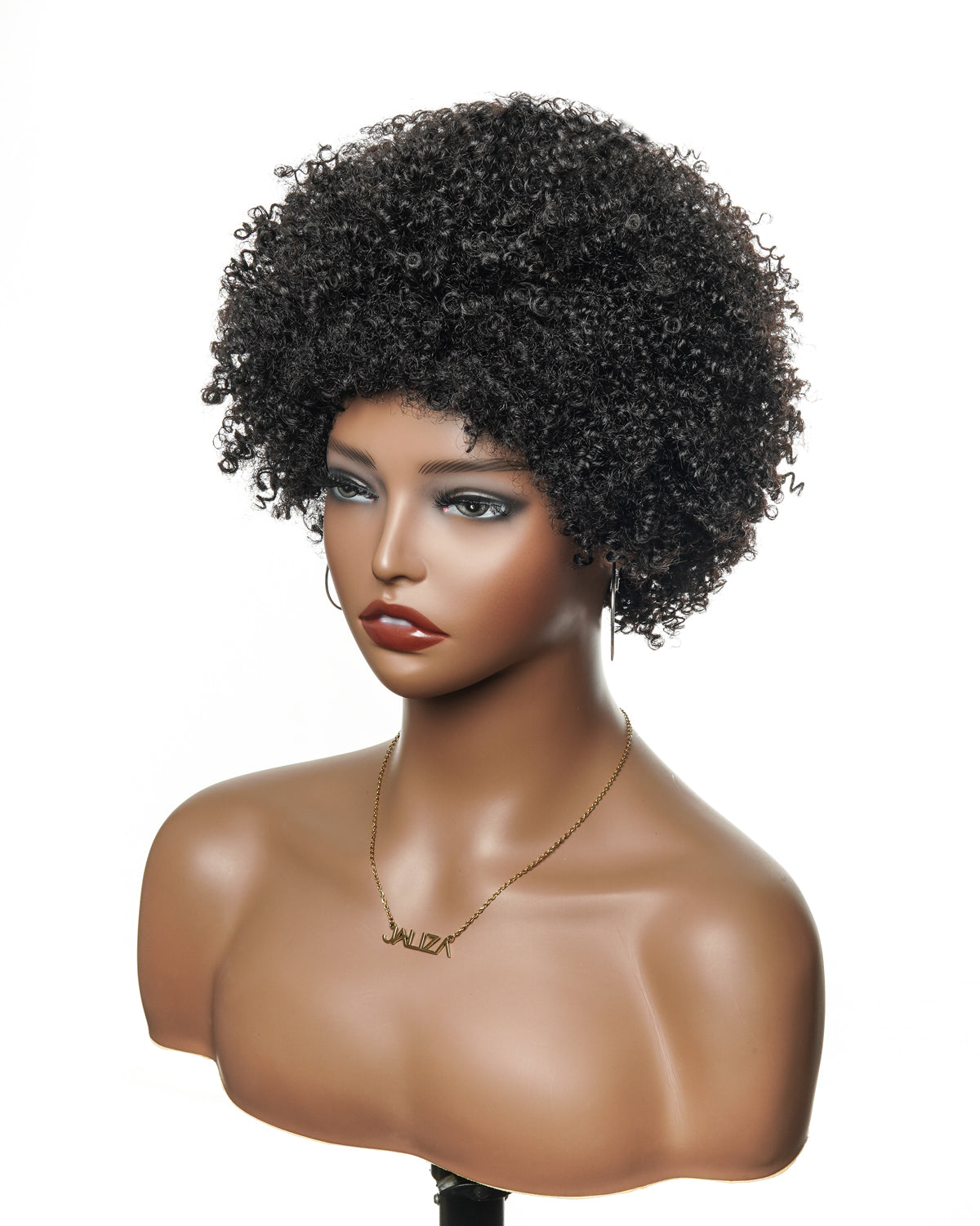 8" 250 Density Glueless 100% Virgin Human Hair Afro Curly Bob Wig (for US Market Only)