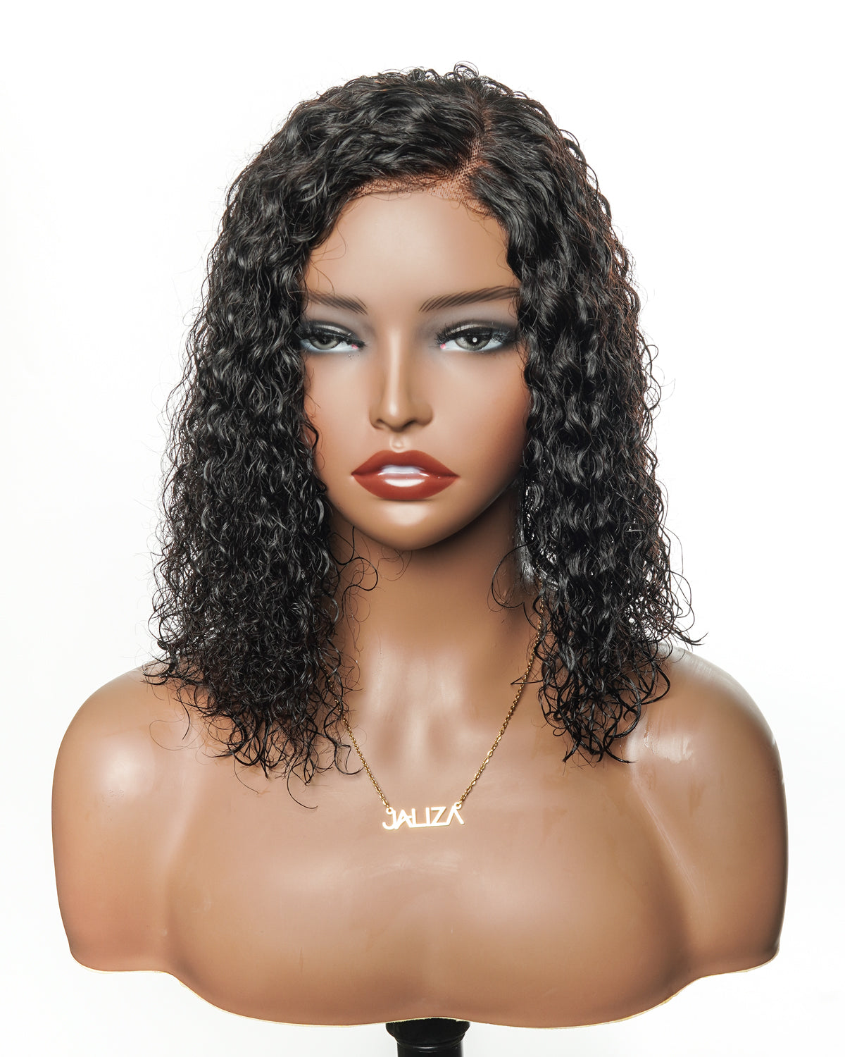 Bobrina 12" Side Part Wet & Wavy 100% Virgin Human Hair Glueless Wig - Pre Bleached, Pre Cut, Pre Plucked Wear-to-Go Magic Curly (for US Market Only)