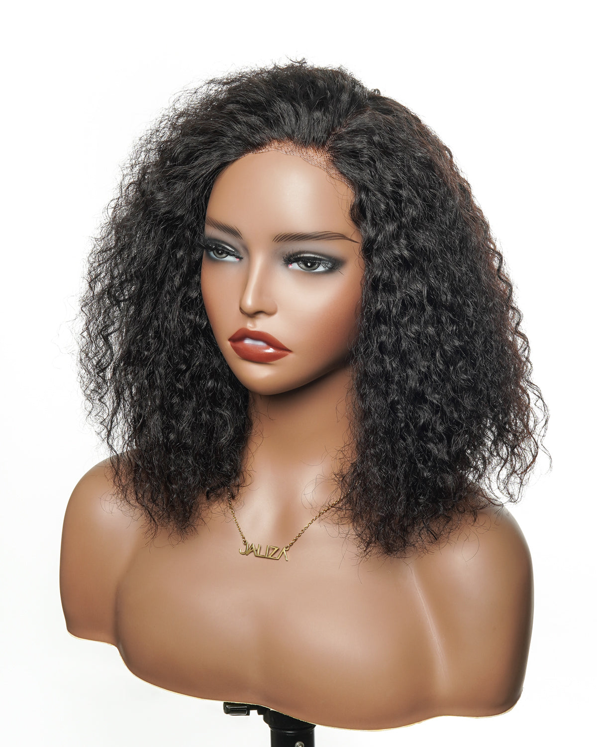 Bobrina 12" Side Part Wet & Wavy 100% Virgin Human Hair Glueless Wig - Pre Bleached, Pre Cut, Pre Plucked Wear-to-Go Magic Curly (for US Market Only)