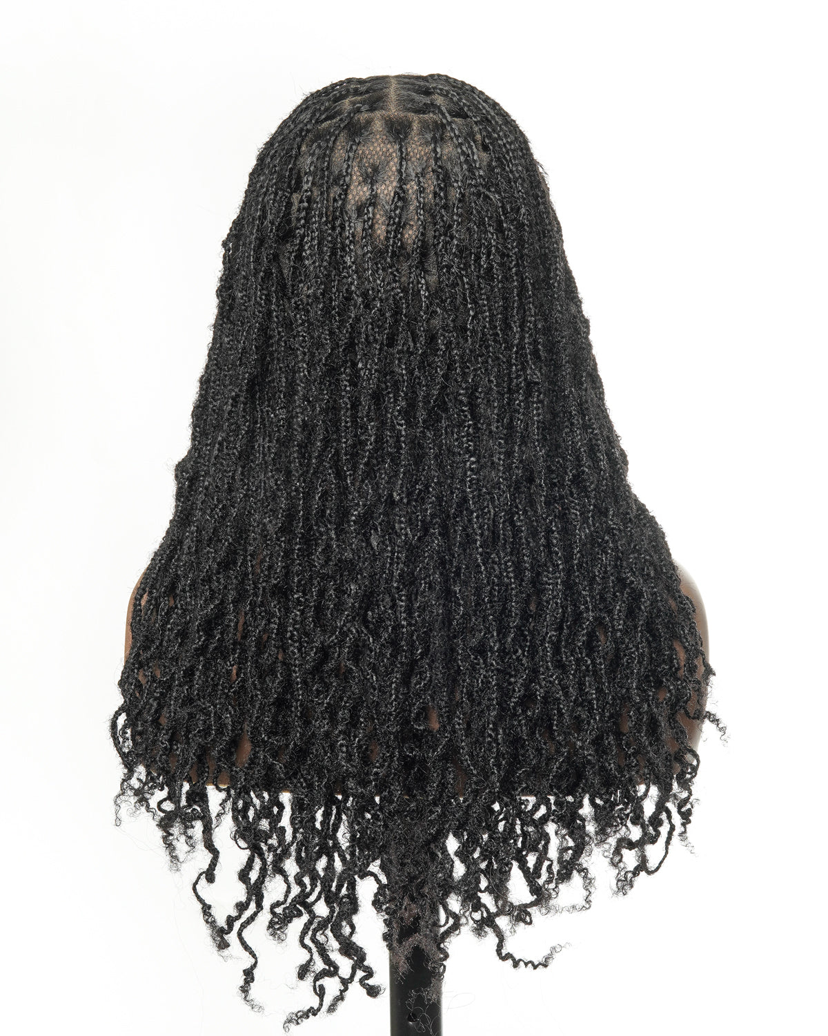 100% Human Hair Pre Bleached HD Full Lace Salon-level Knotless Afro Braids Wig