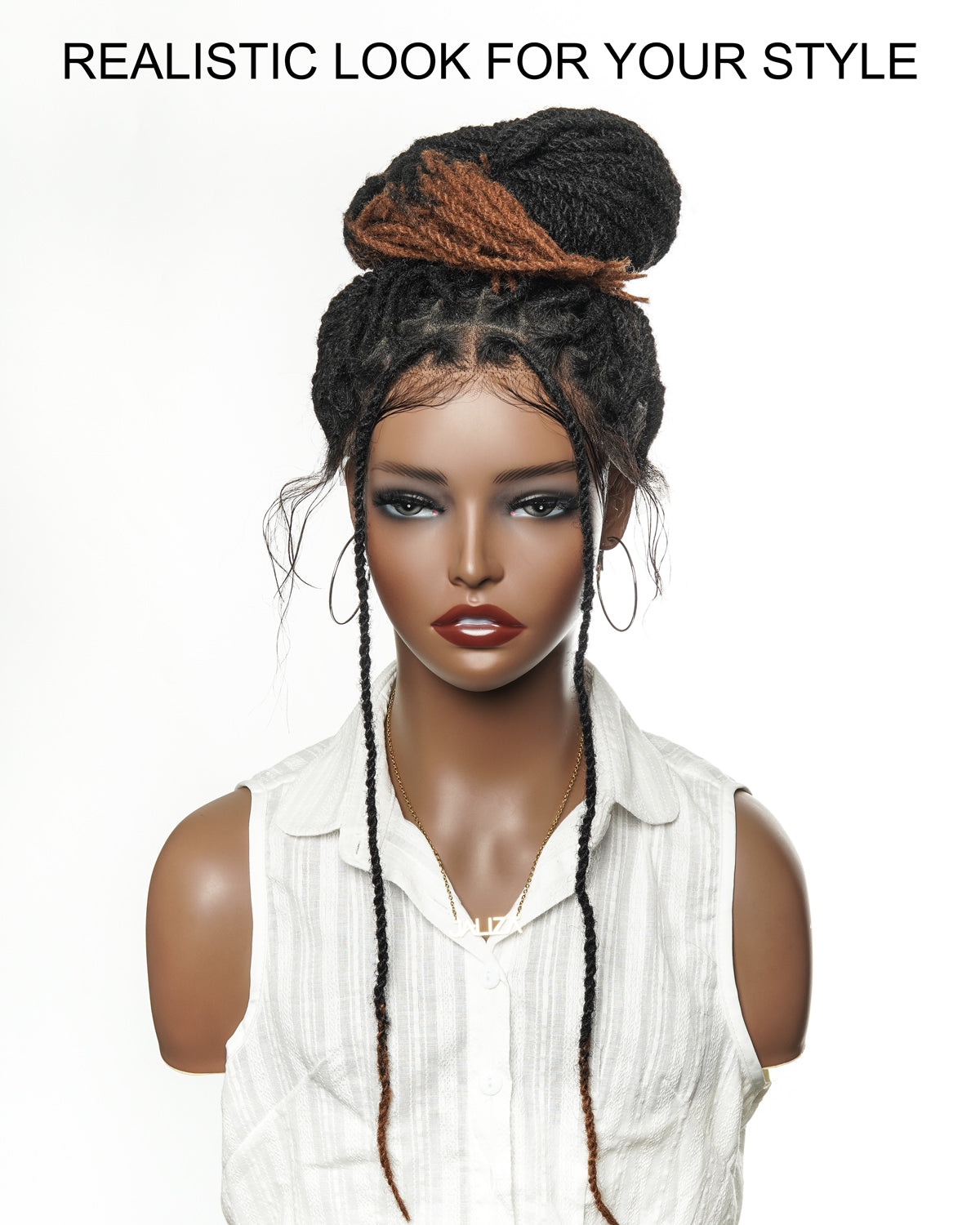 24" 100% Human Hair HD Full Lace Twist Dreadlock Wig