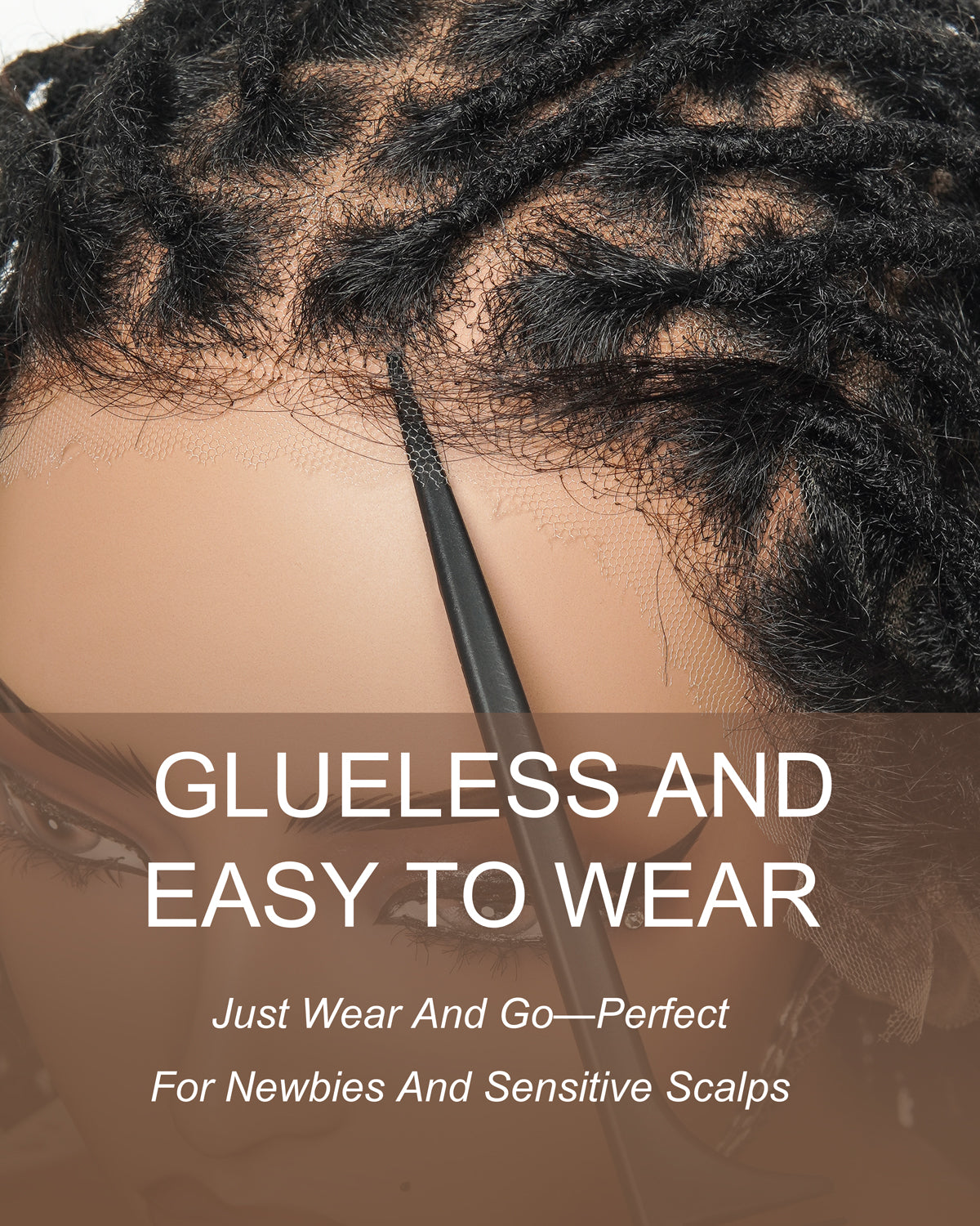 24" 100% Human Hair HD Full Lace Twist Dreadlock Wig