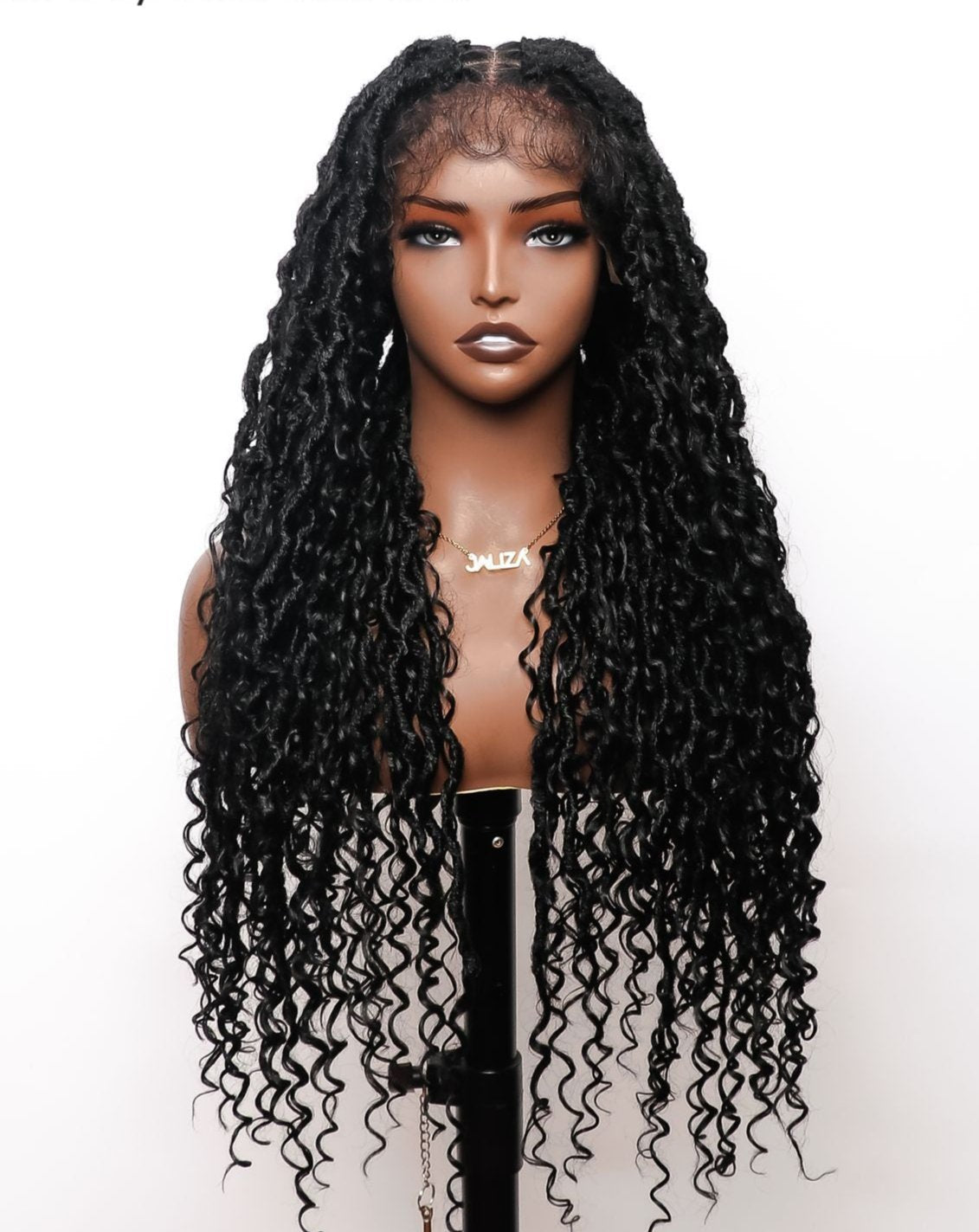 Salon-level Knotless Boho Style Locs Braided Wig Full Lace 86 Strands 30"