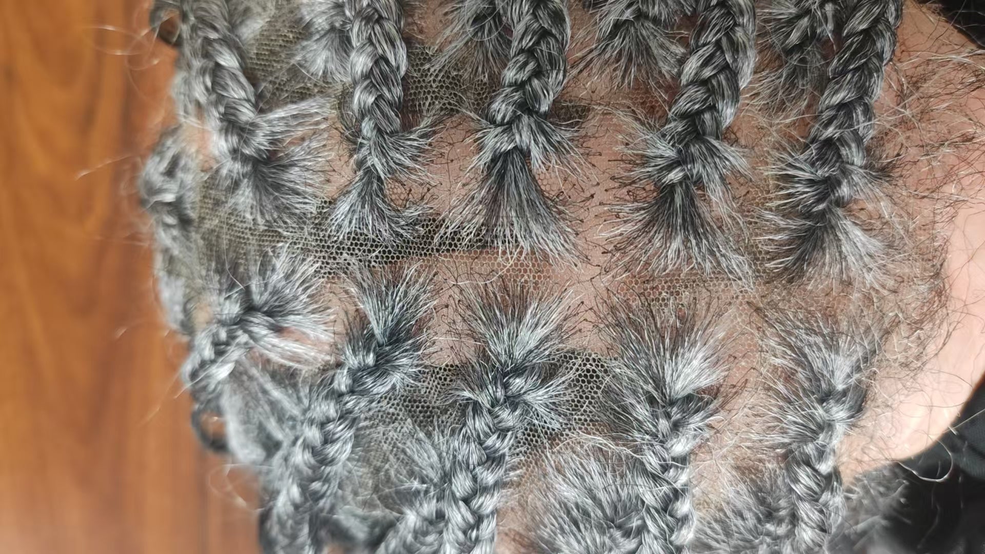 100% Hand-Tied Pre Parted HD Full Lace Cap for Hair Braiding - Suitable for Alopecia Men & Women