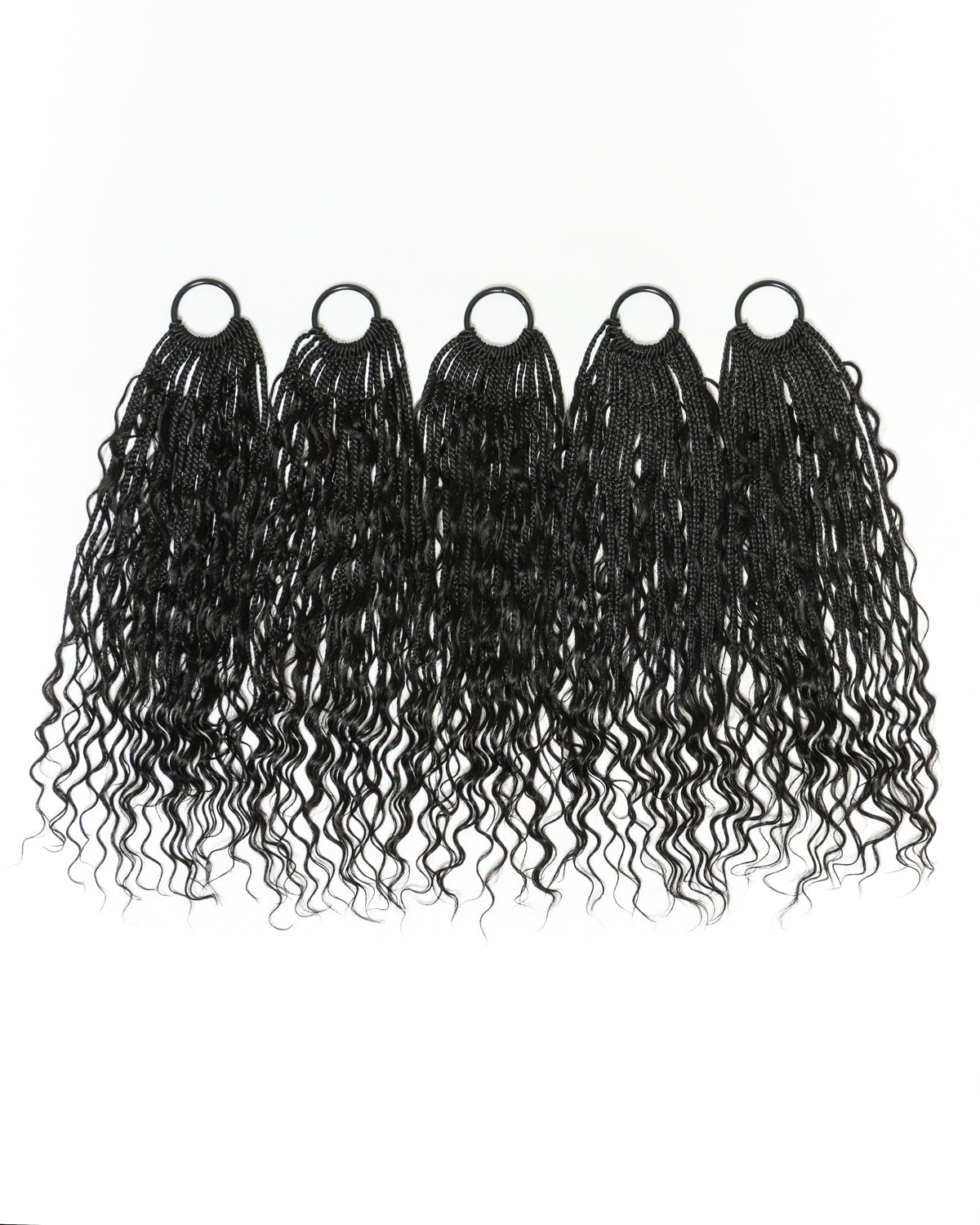 18" Crochet Braids With Human Hair Deep Wave Boho Curls 100 Strands/Pack