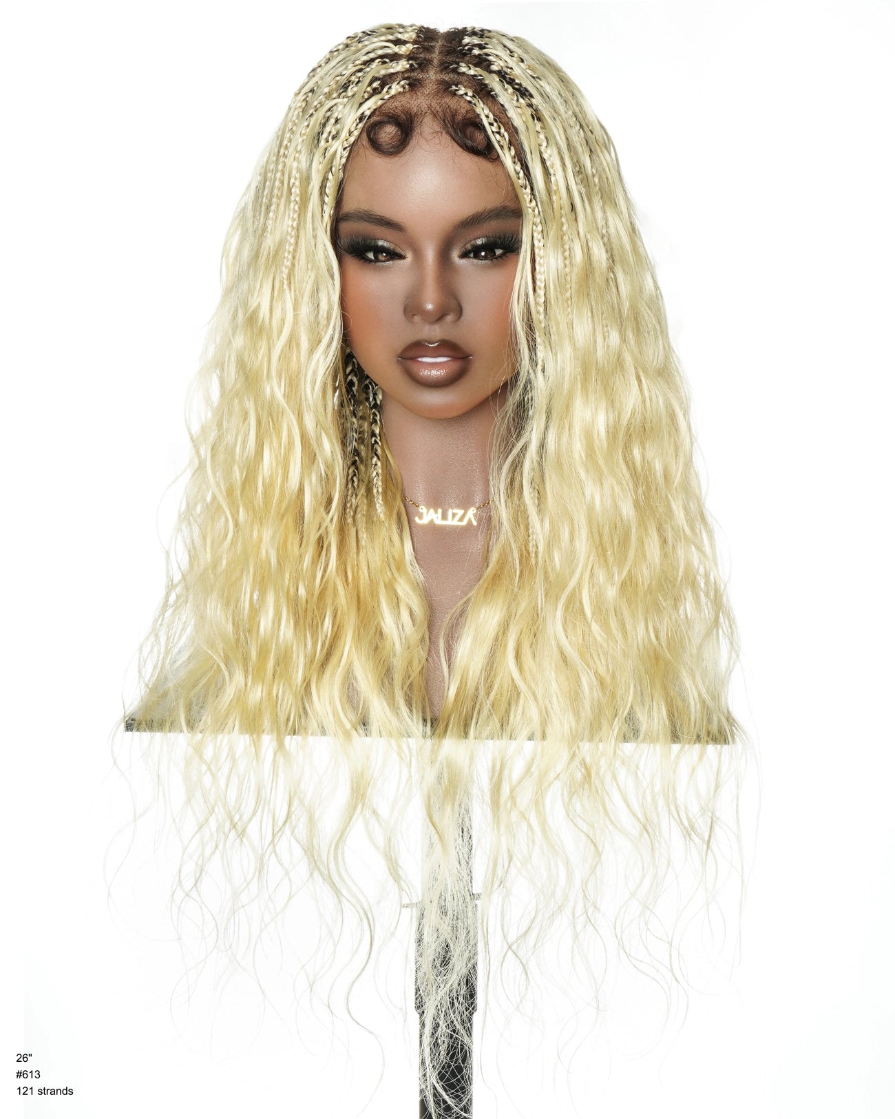 Michelle 26" 613 Blond Boho Box Braided Wig