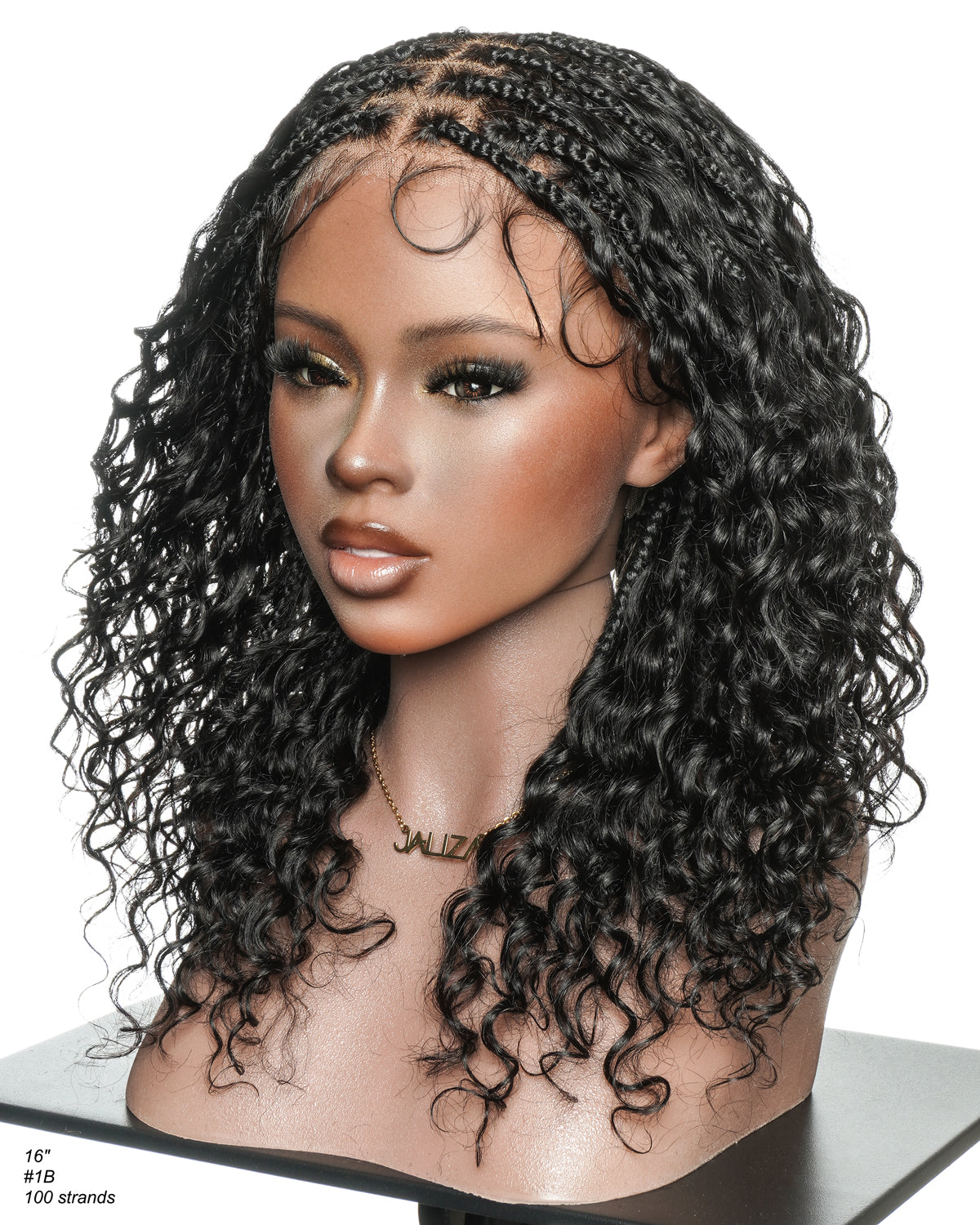 Kiki Wear & Go Real Glueless Swiss HD Full Lace Human Hair Boho Box Braided Wig With C Cap Design And Stretchable Lace