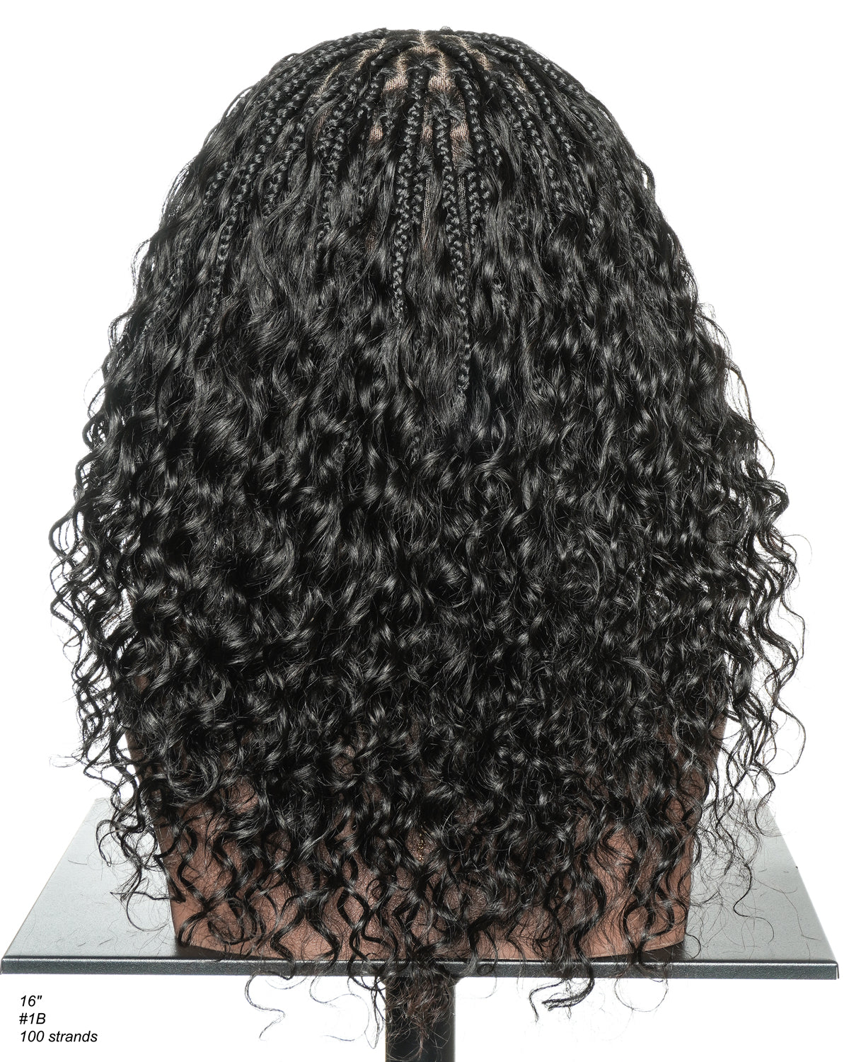 Vivi 16" - JALIZA Slip-On™ Glueless Swiss HD Full Lace Lightweight Version Human Hair Boho Box Braided Wig With C Cap Design And Stretchable Lace