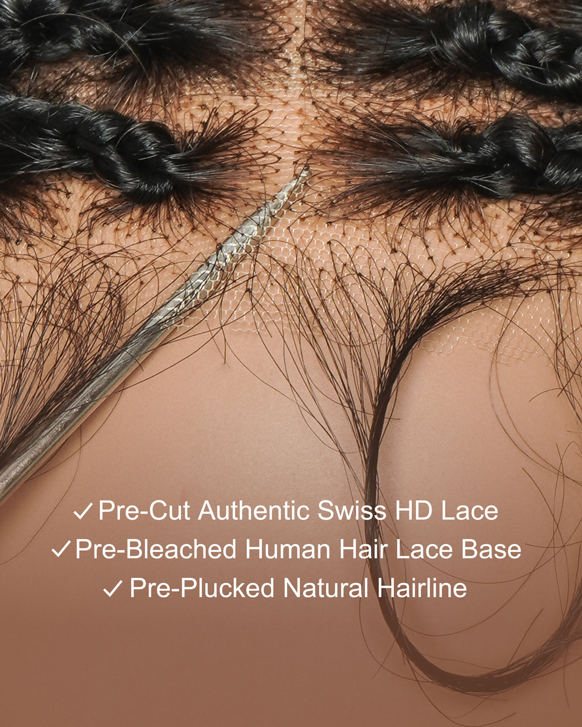 Lulu - Bora Bora Pre Bleached Swiss HD Full Lace Human Hair Curly Wave Boho Box Braided Wig