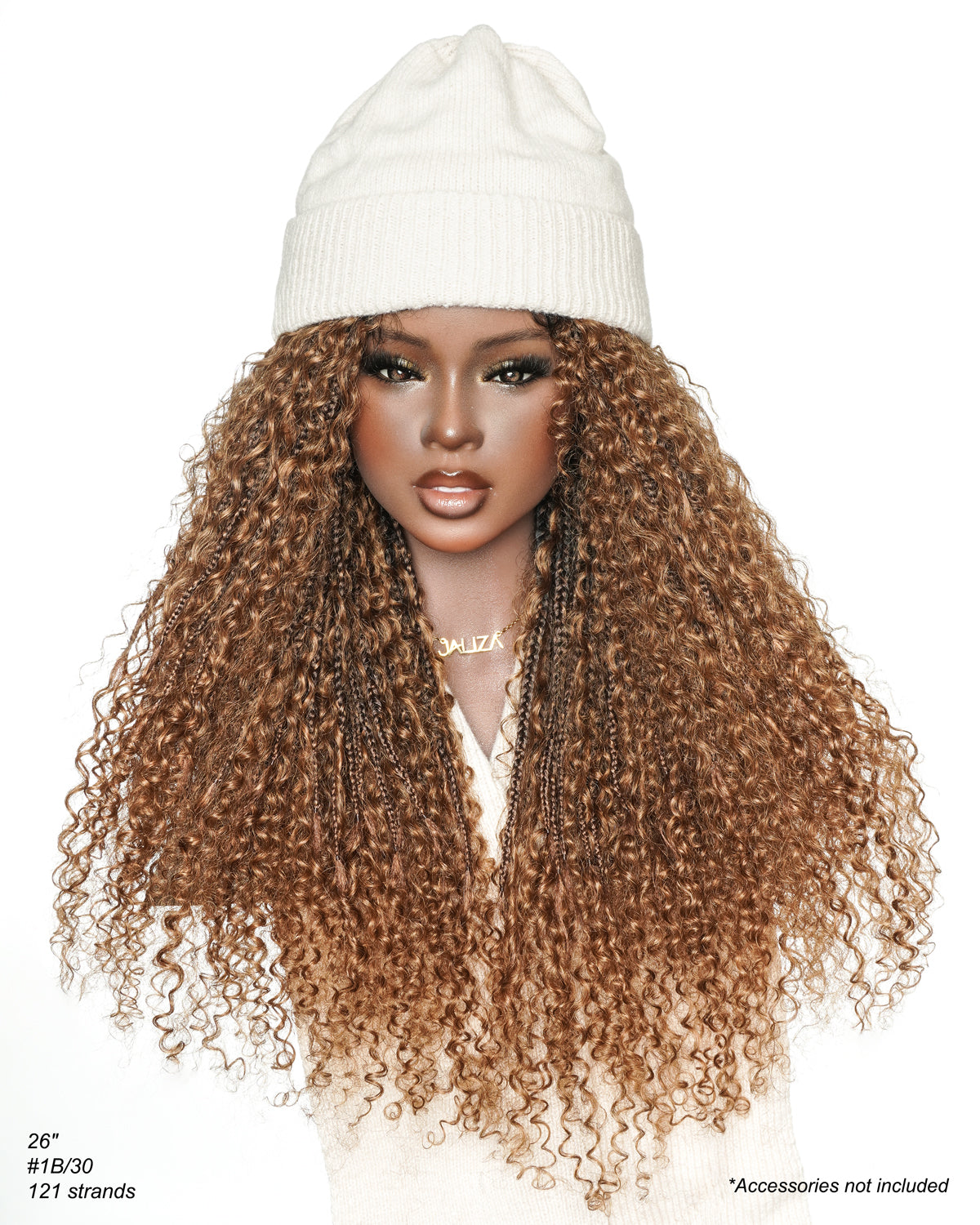 Lulu - Bora Bora Pre Bleached HD Full Lace Human Hair Curly Wave Boho Box Braided Wig