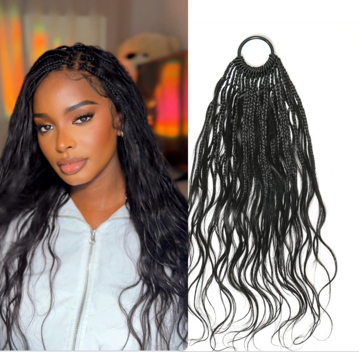 18" Bora Bora Crochet Braids With Body Wave Human Hair Boho Curls 120 Strands/Pack
