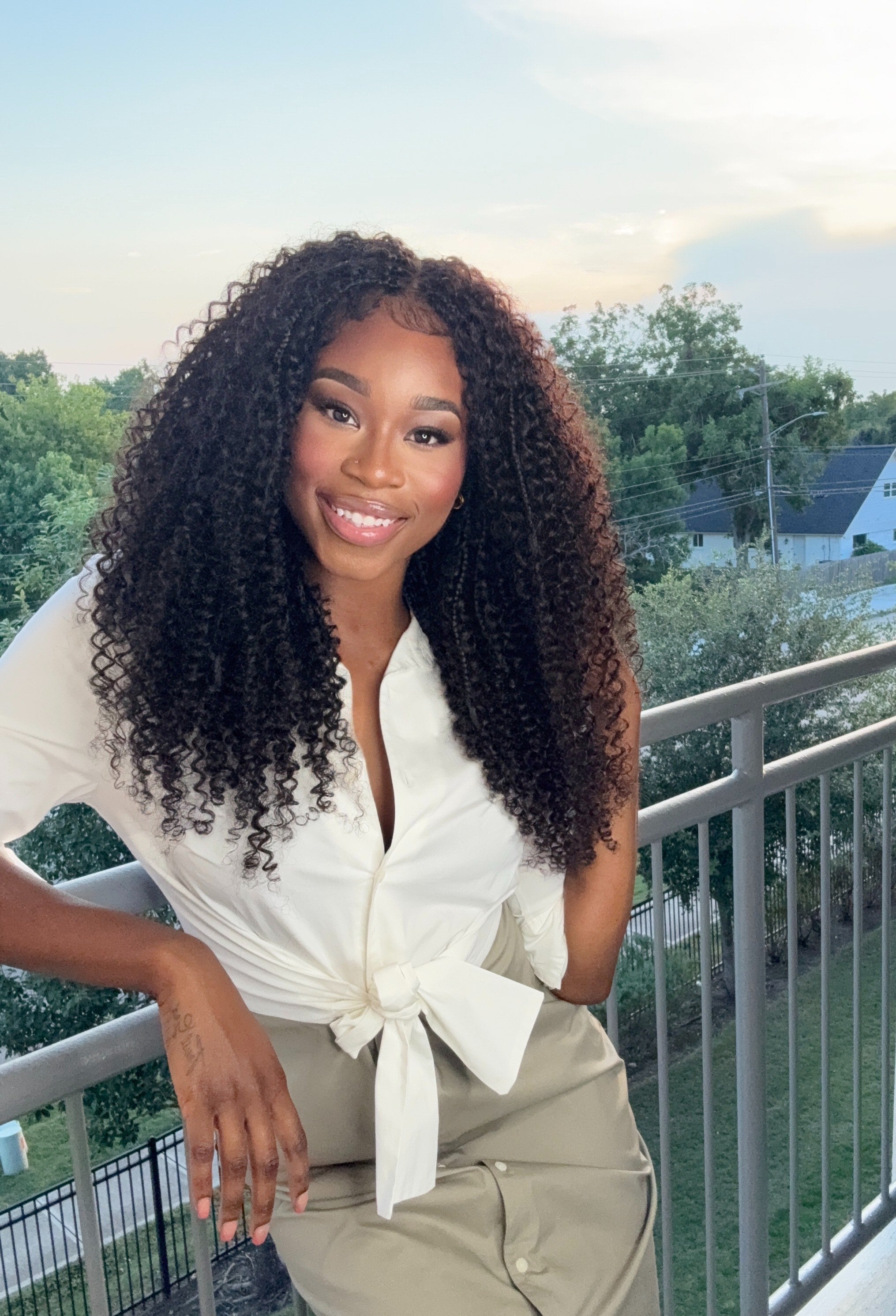 Lulu - Bora Bora Pre Bleached HD Full Lace Human Hair Curly Wave Boho Box Braided Wig