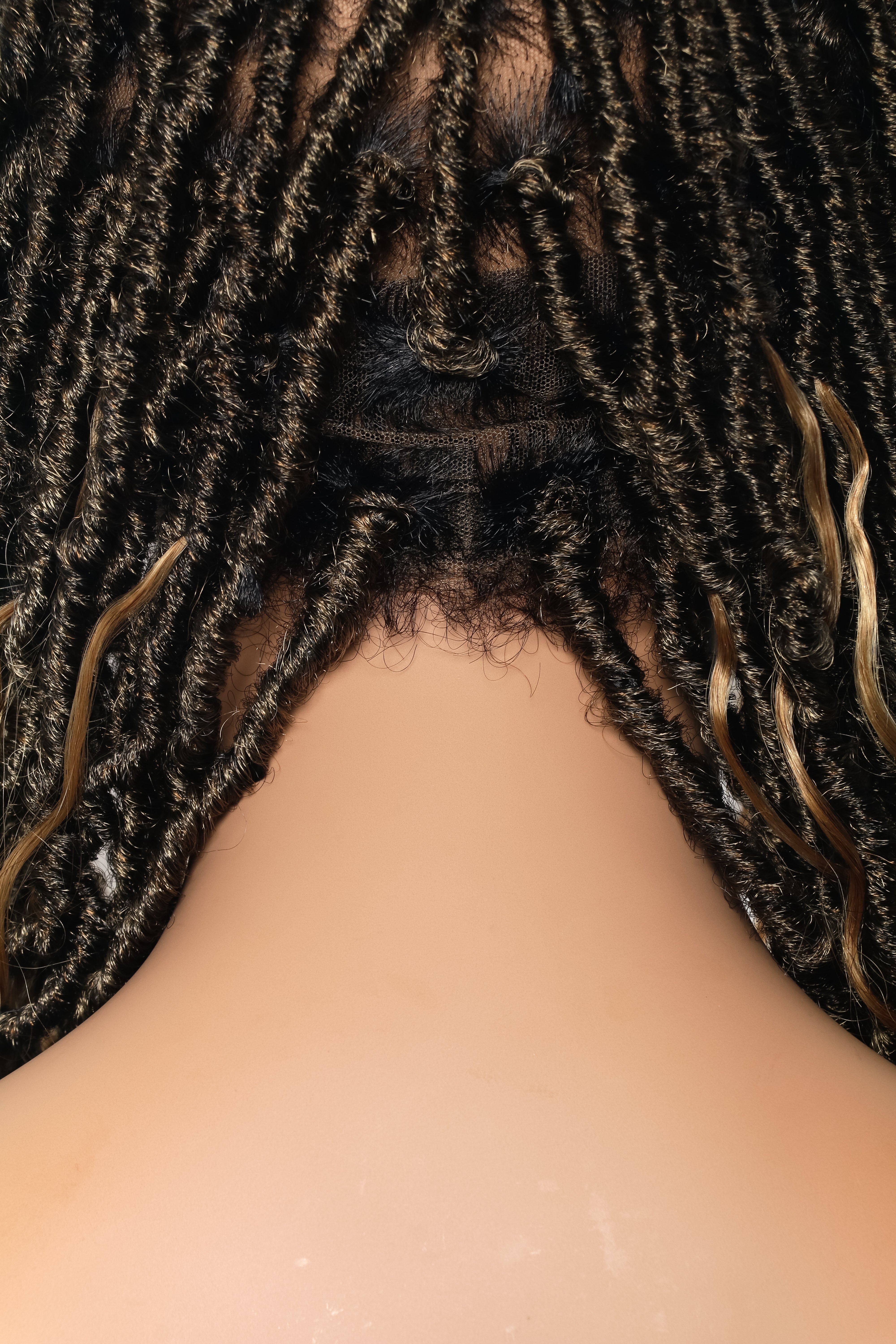 Locs Wig with Human Hair Boho Curls and Human Baby Hair