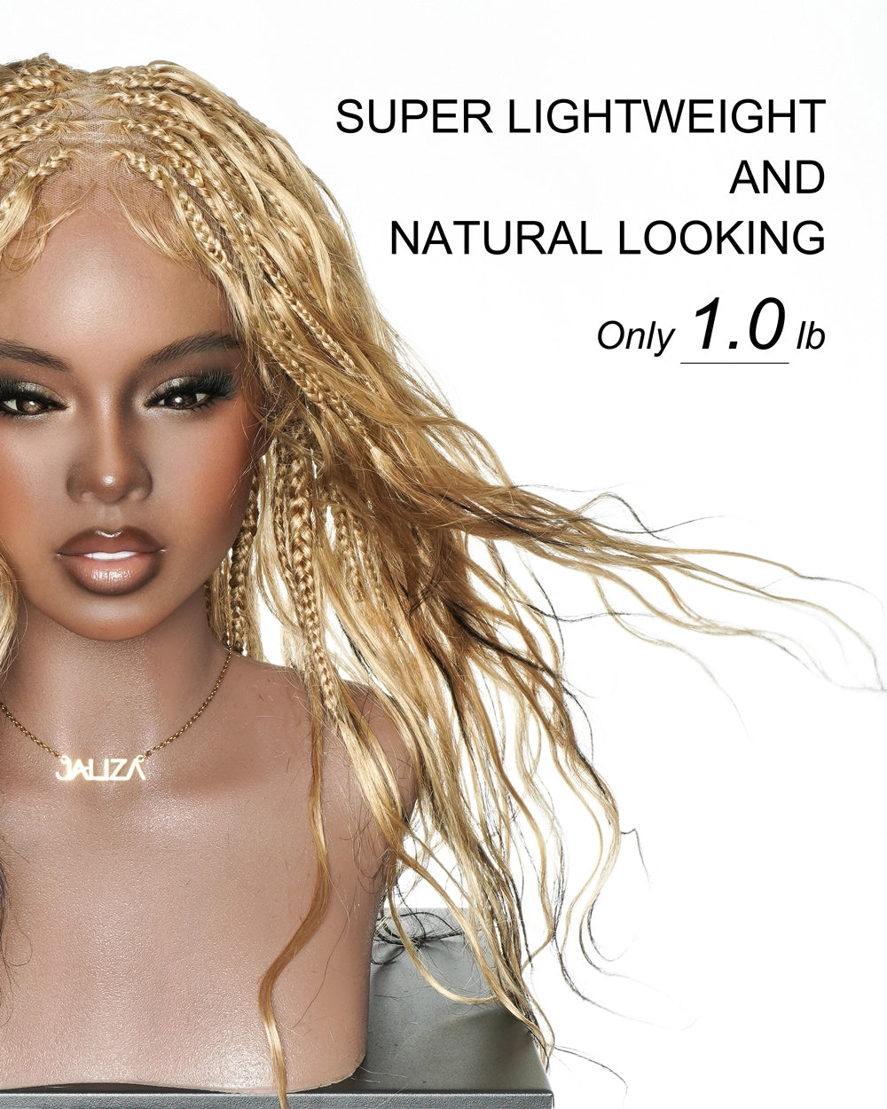 Michelle Salon-Style Two-Tone Honey & Jet Boho Box Braided Wig
