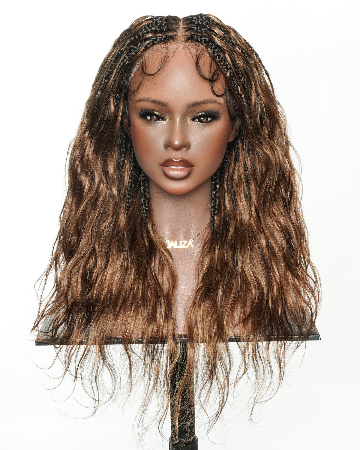 Michelle Color 4/30 Pre Bleached Human Hair Loose Body Boho Curls Knotless Bora Bora Wig
