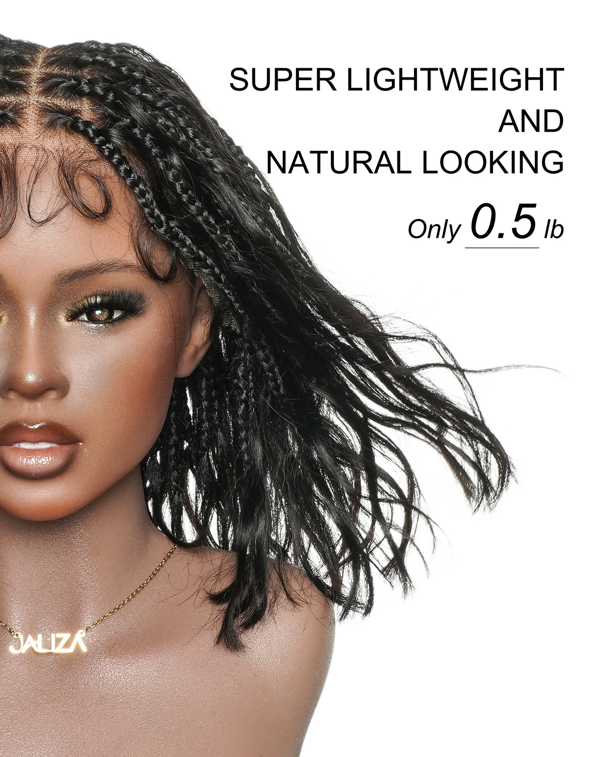 Michelle Bob 12"Human Hair Body Wave Pre Bleached HD Full Lace Boho Box Braids