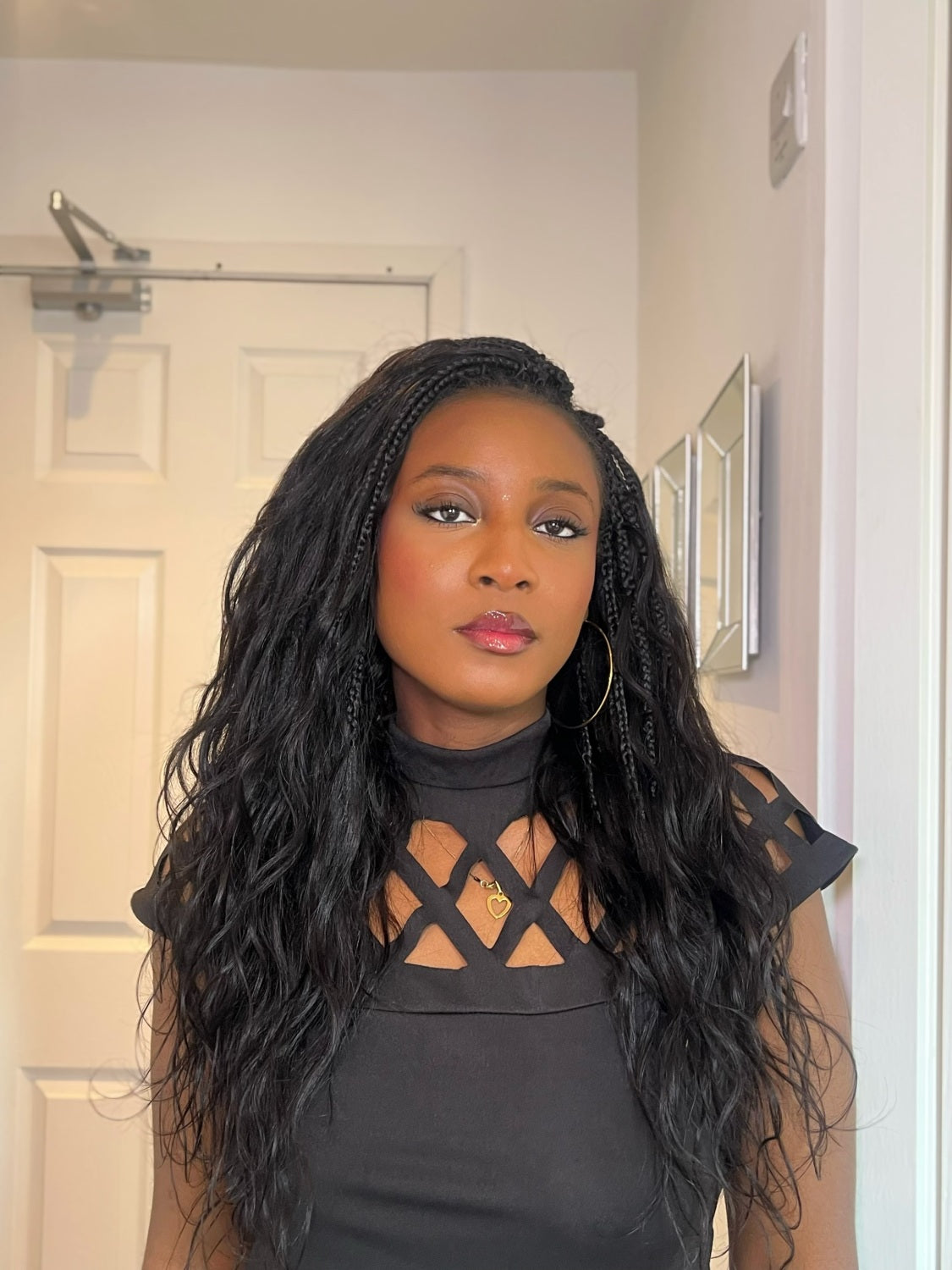 Custom Color Mix 18 Inch Body Wave Human Hair Boho Crochet Braids - Pre Loop