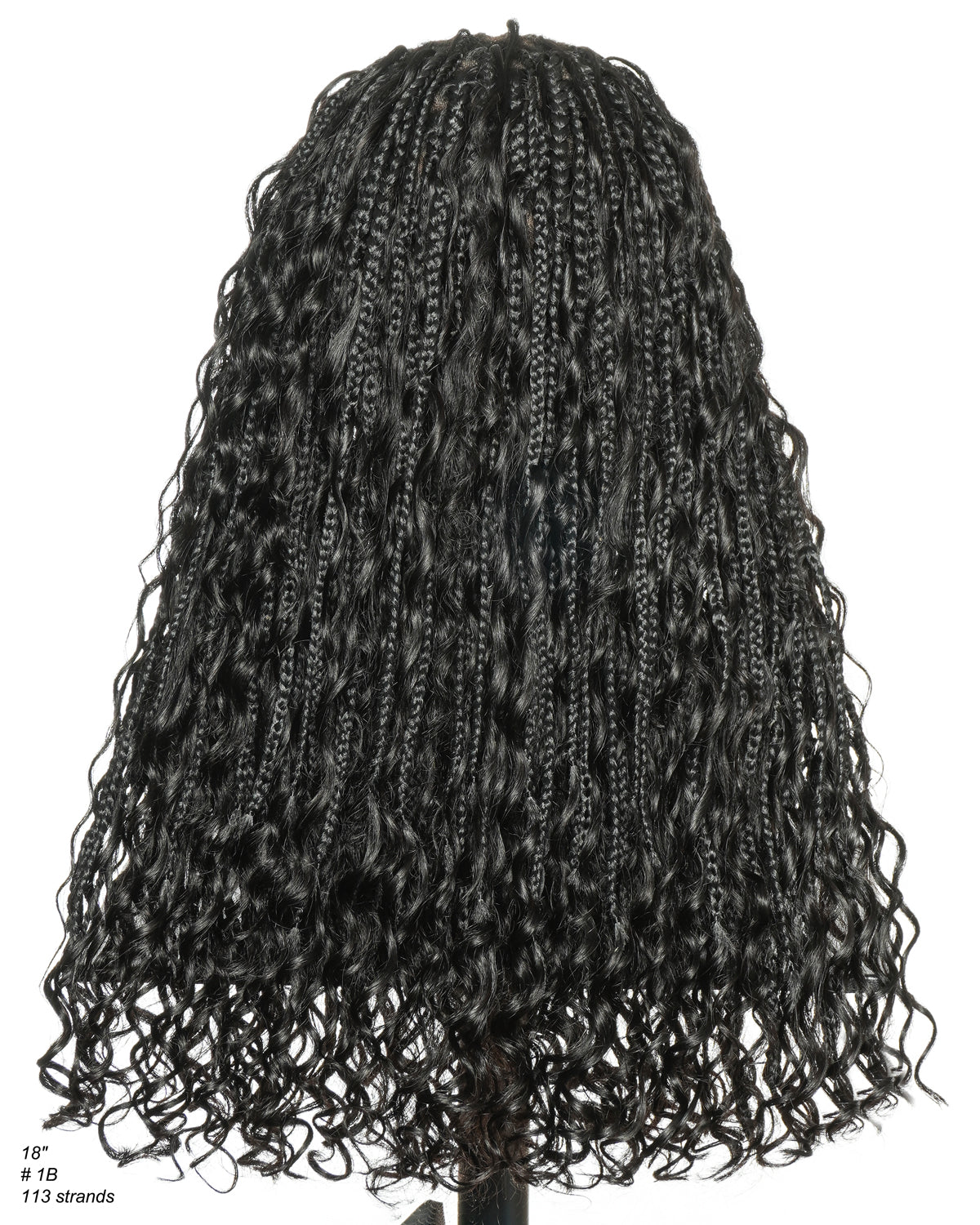 Avery Fulani Human Hair Glueless Swiss HD Lace Cornrow Frontal Boho Box Braided Wig Deep Wave 24 Inches