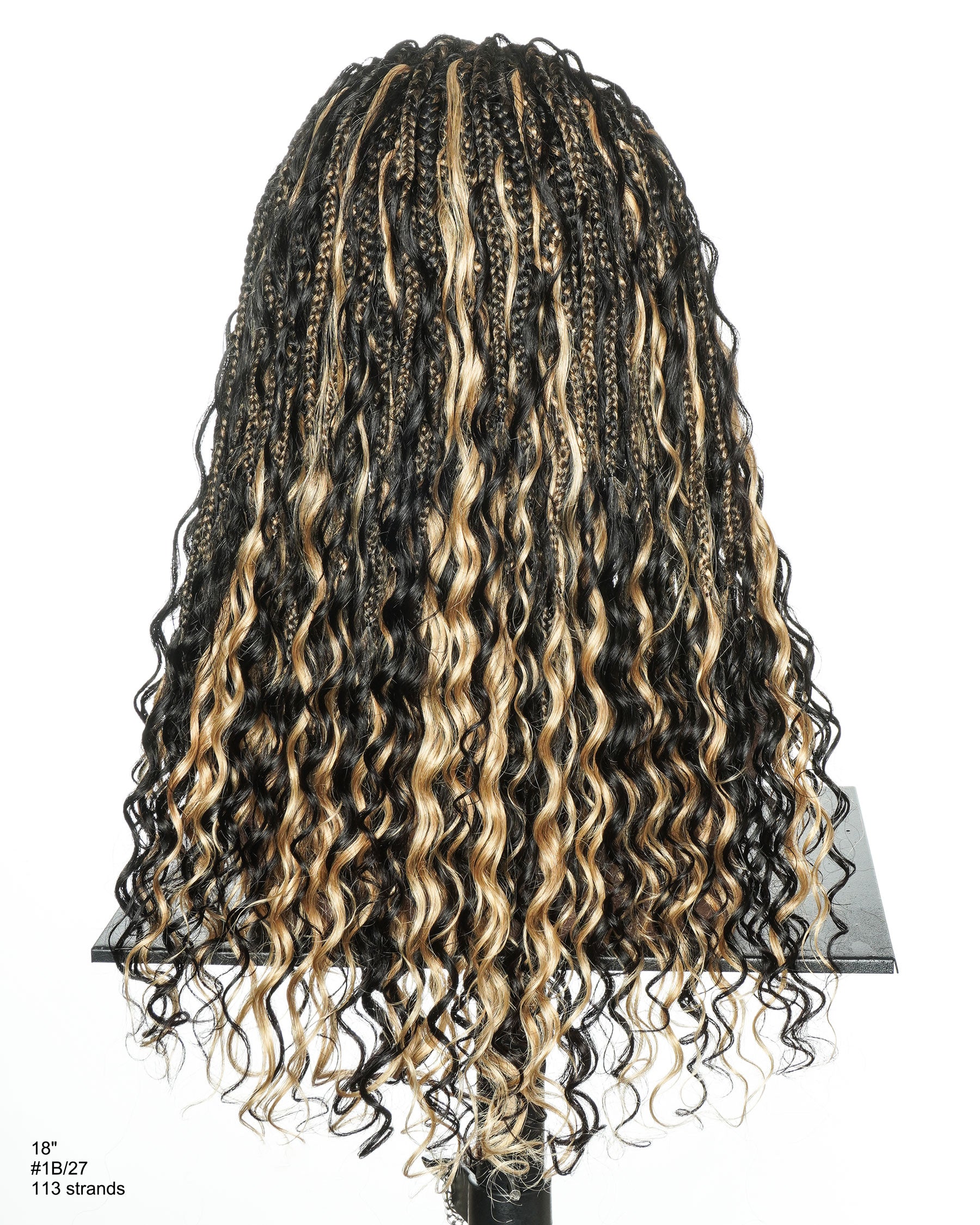 Avery 18" Blend Color Fulani Human Hair Braided Wig