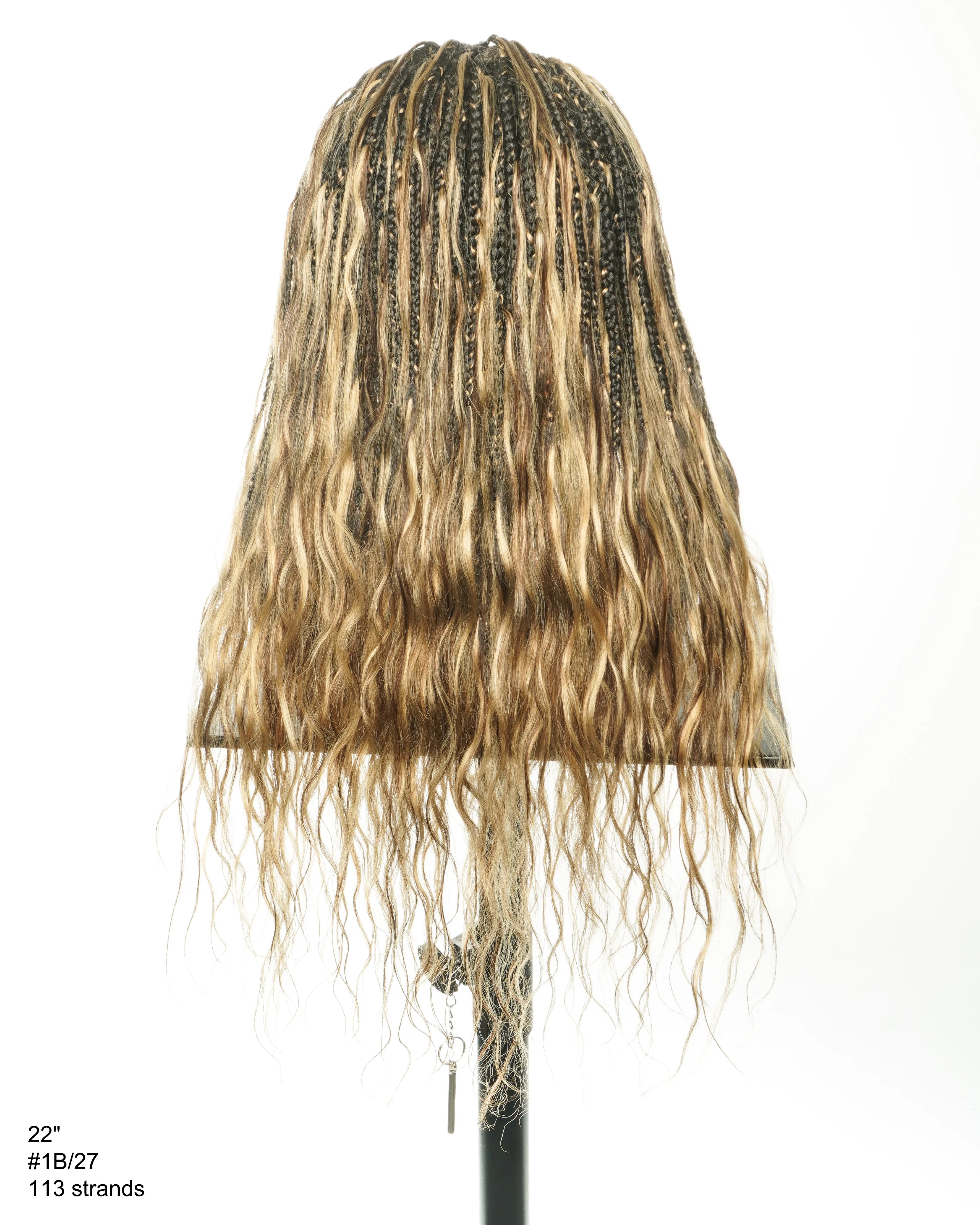 Avery - 24" Body Wave Flip Over Fulani Human Hair Boho Braids With Cornrow Braided Wig