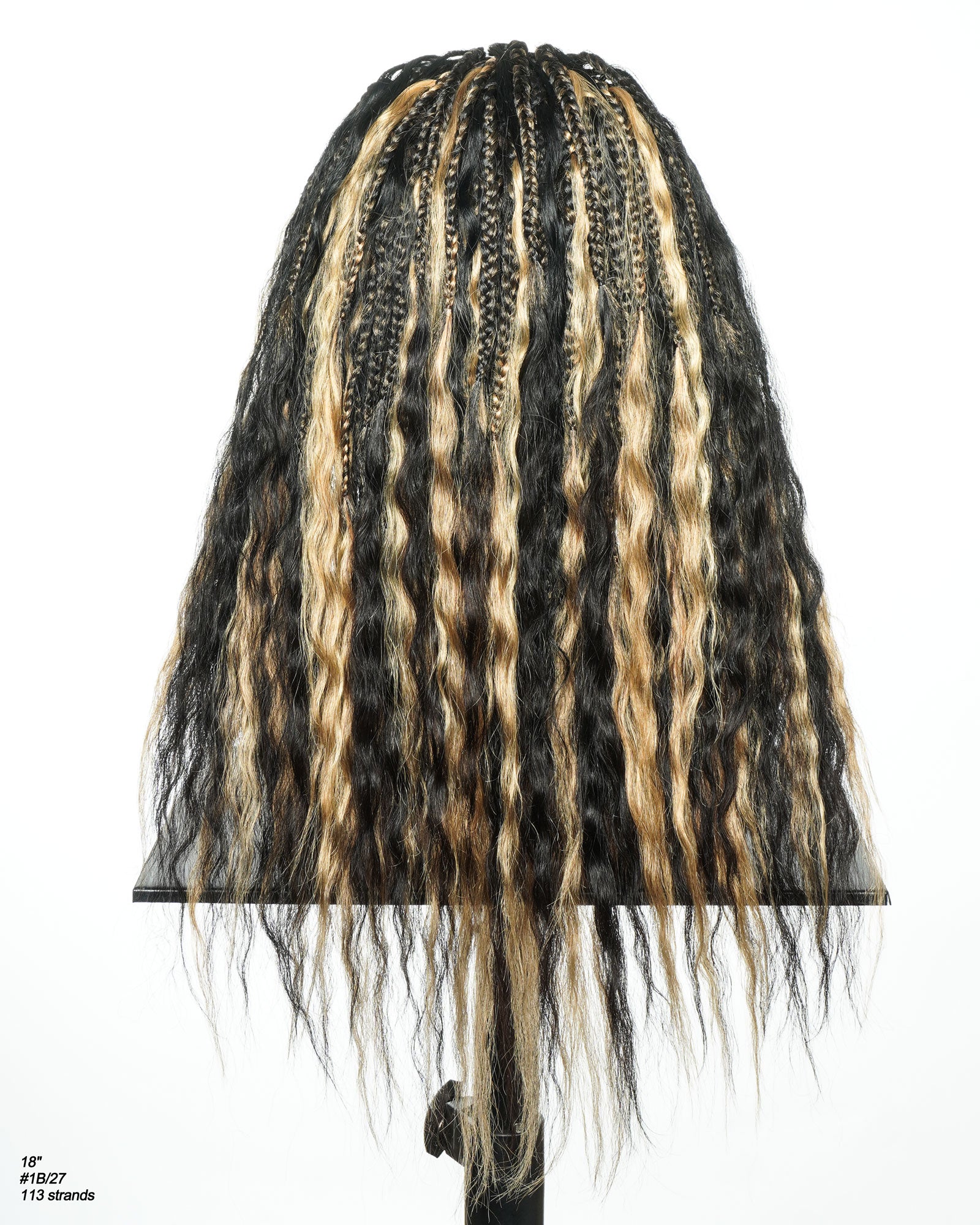 Avery 18" Blend Color Fulani Human Hair Braided Wig