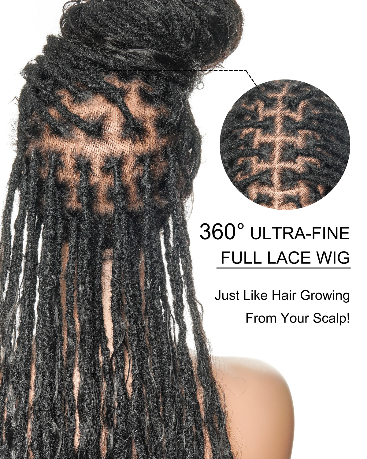 30 Inches 100% Human Hair Salon-level Pre Bleached HD Full Lace Knotless Boho Locs Wig 100 Strands