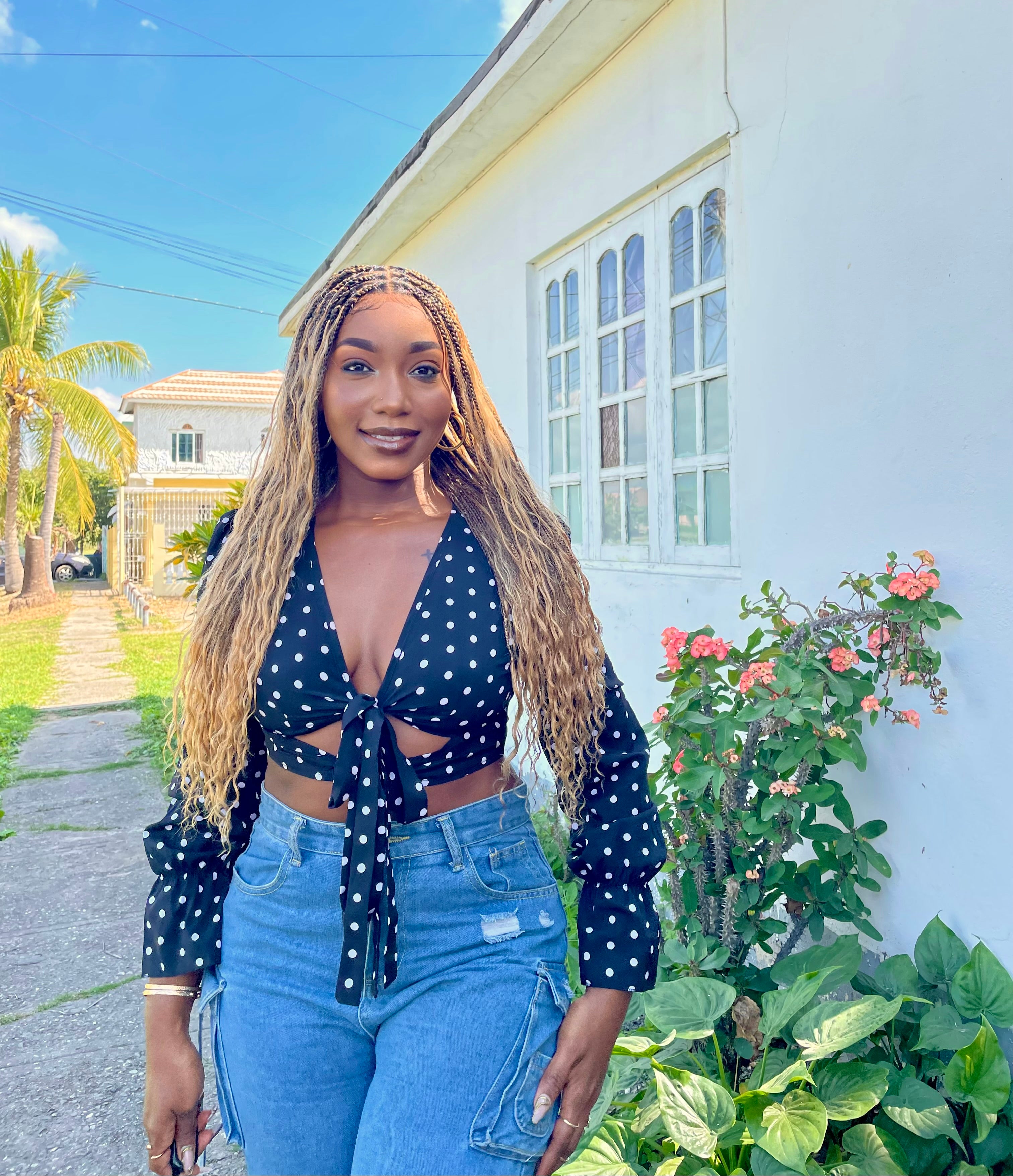 Essential Choice: 16-36" Human Hair Boho Curls Hand Tied Swiss HD Full Lace Knotless Braided Wig