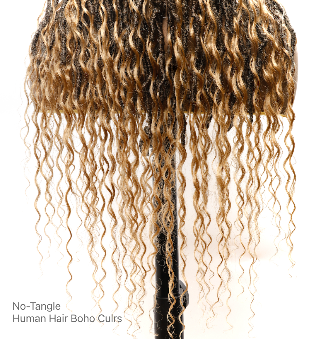 Locs Wig with Human Hair Boho Curls and Human Baby Hair