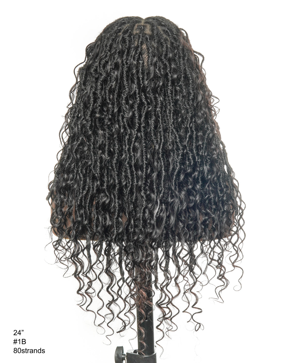 Salon-level Knotless Boho Locs Swiss HD Full Lace Human Hair Boho Curls Locs Wig