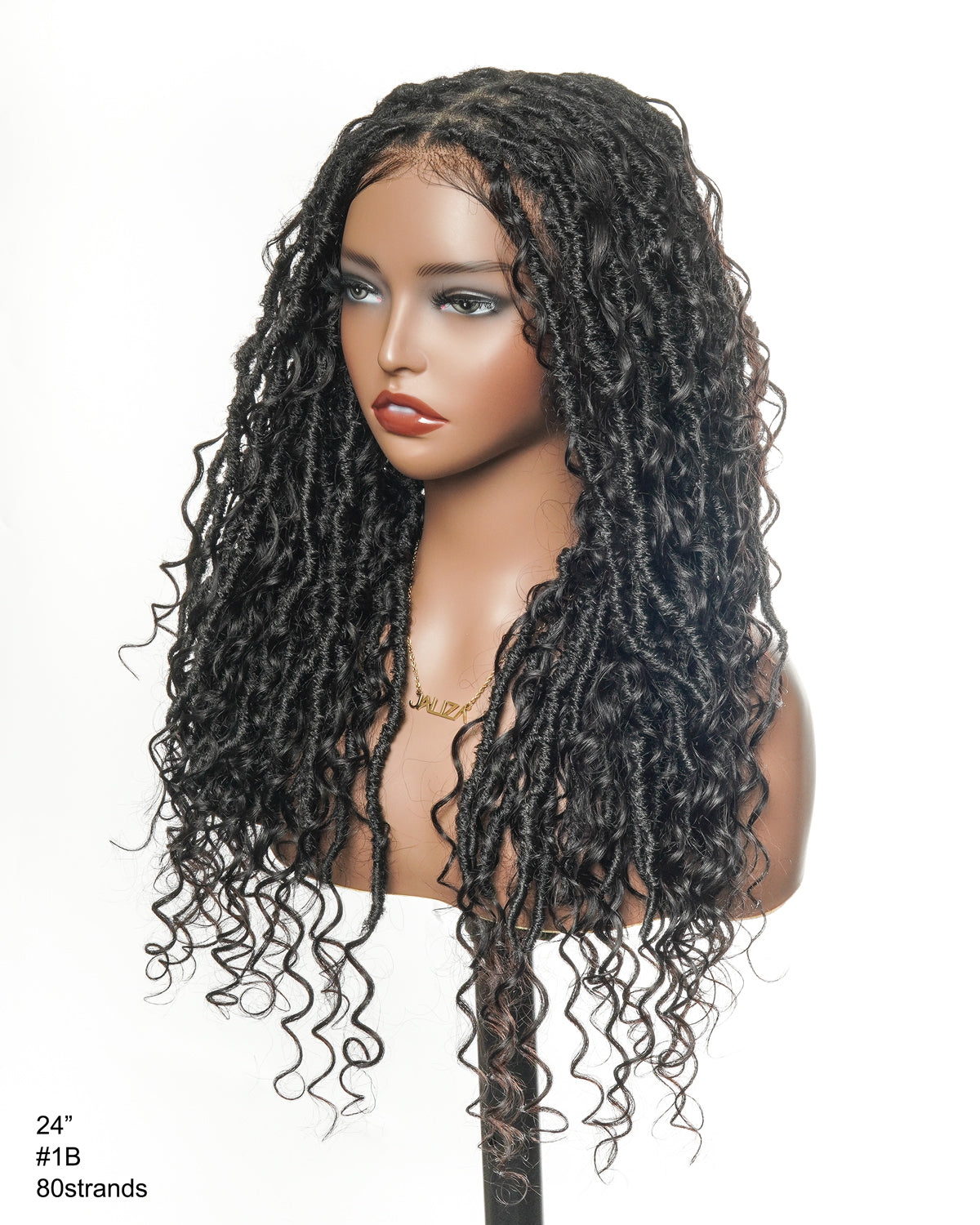 Salon-level Knotless Boho Locs Swiss HD Full Lace Human Hair Boho Curls Locs Wig