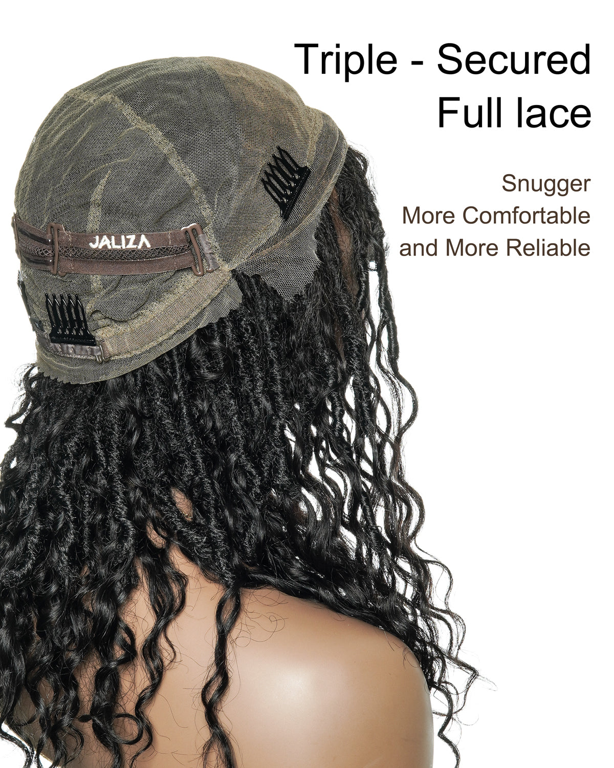 Lola - 16" Pre Bleached HD Full Lace Boho Locs Wig With Human Hair Boho Curls