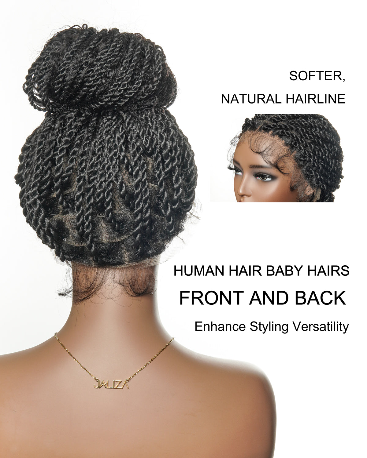 30 inches Honey Blond HD Lace Human Hair Boho Island Twist Braided Wig