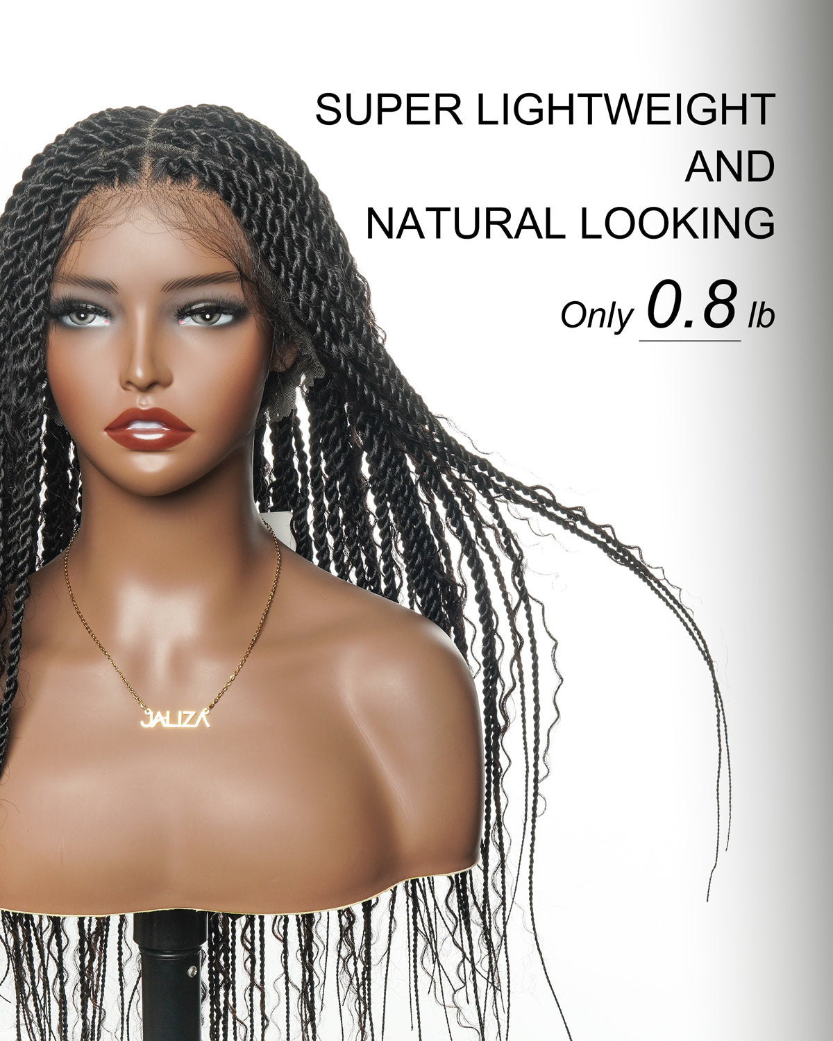 30 inches Honey Blond HD Lace Human Hair Boho Island Twist Braided Wig