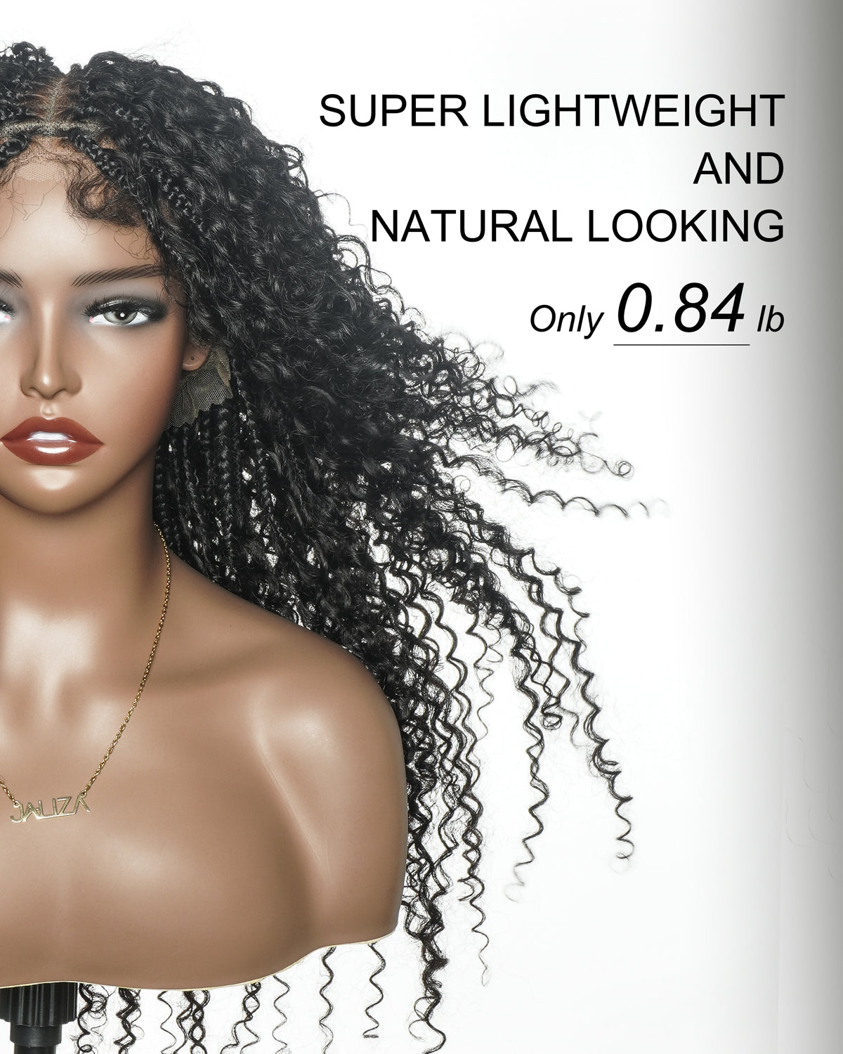 Lulu - Bora Bora Pre Bleached HD Full Lace Human Hair Curly Wave Boho Box Braided Wig