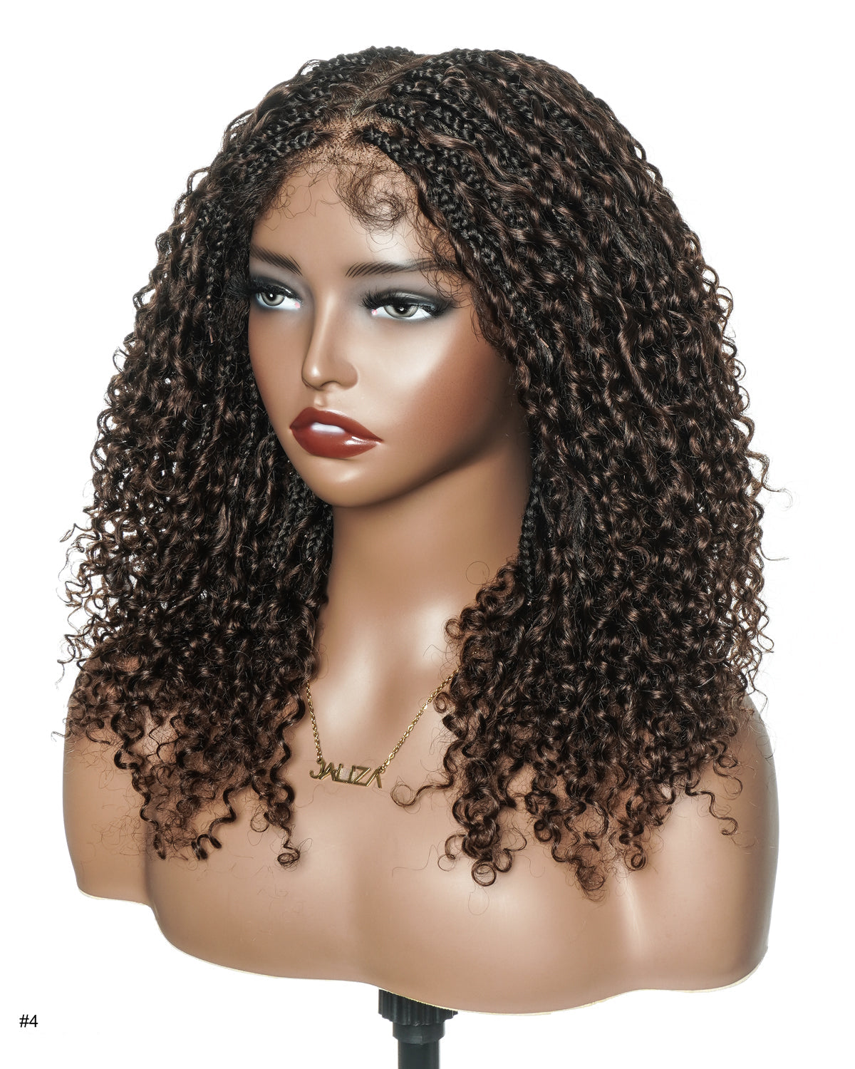 Lulu - Bora Bora Pre Bleached Swiss HD Full Lace Human Hair Curly Wave Boho Box Braided Wig