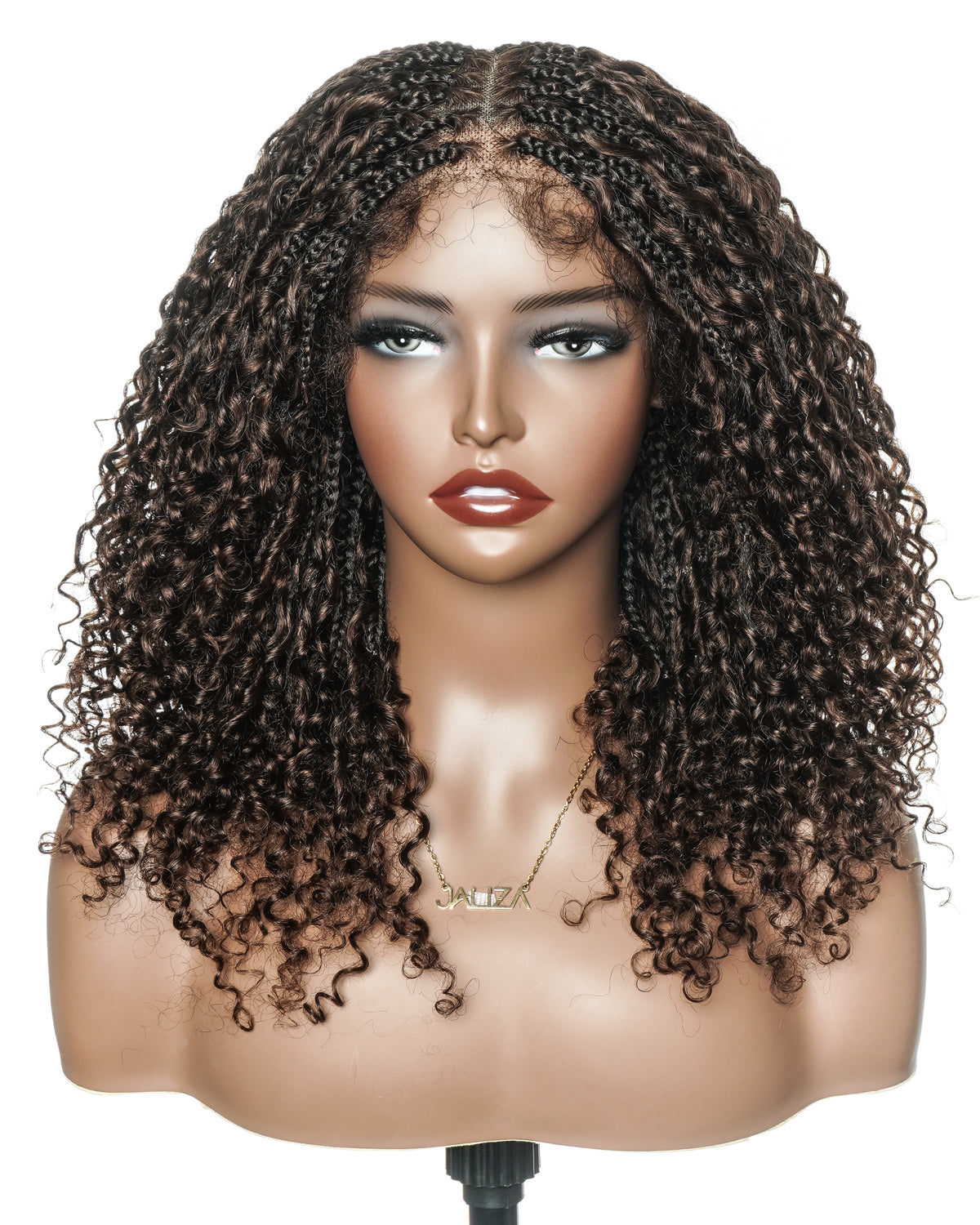 Lulu - Bora Bora Pre Bleached Swiss HD Full Lace Human Hair Curly Wave Boho Box Braided Wig