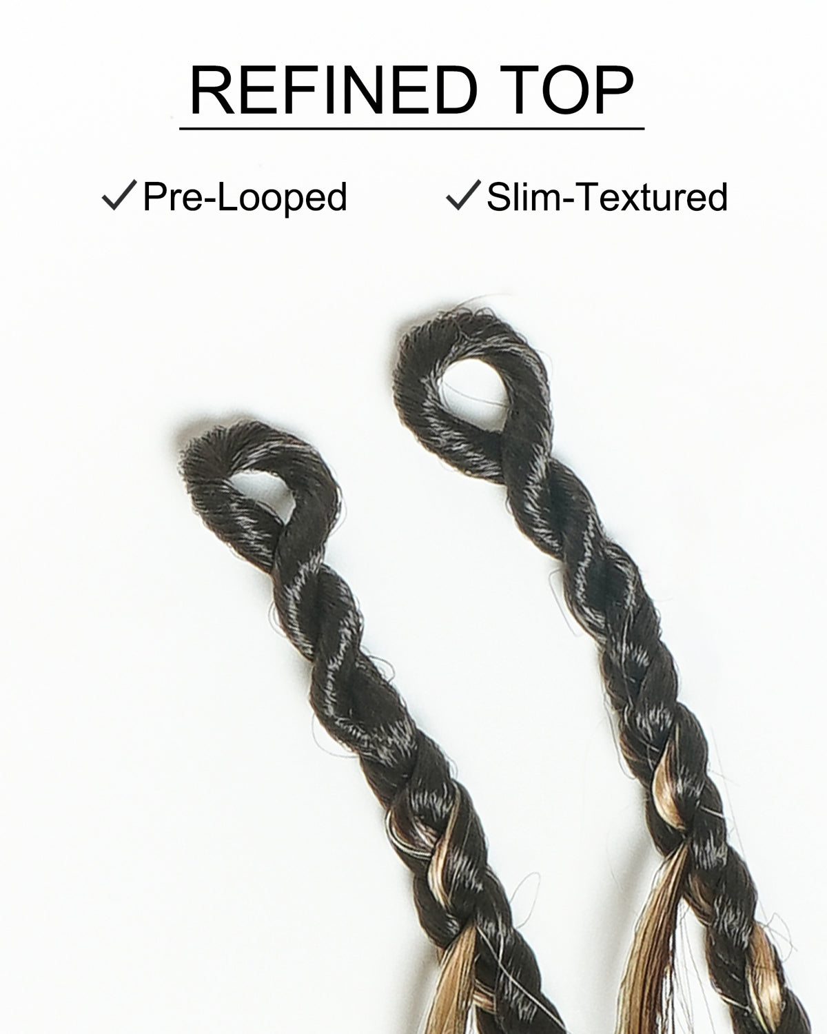 Custom Color Mix 24 Inch Body Wave Human Hair Boho Crochet Braids - Pre Loop