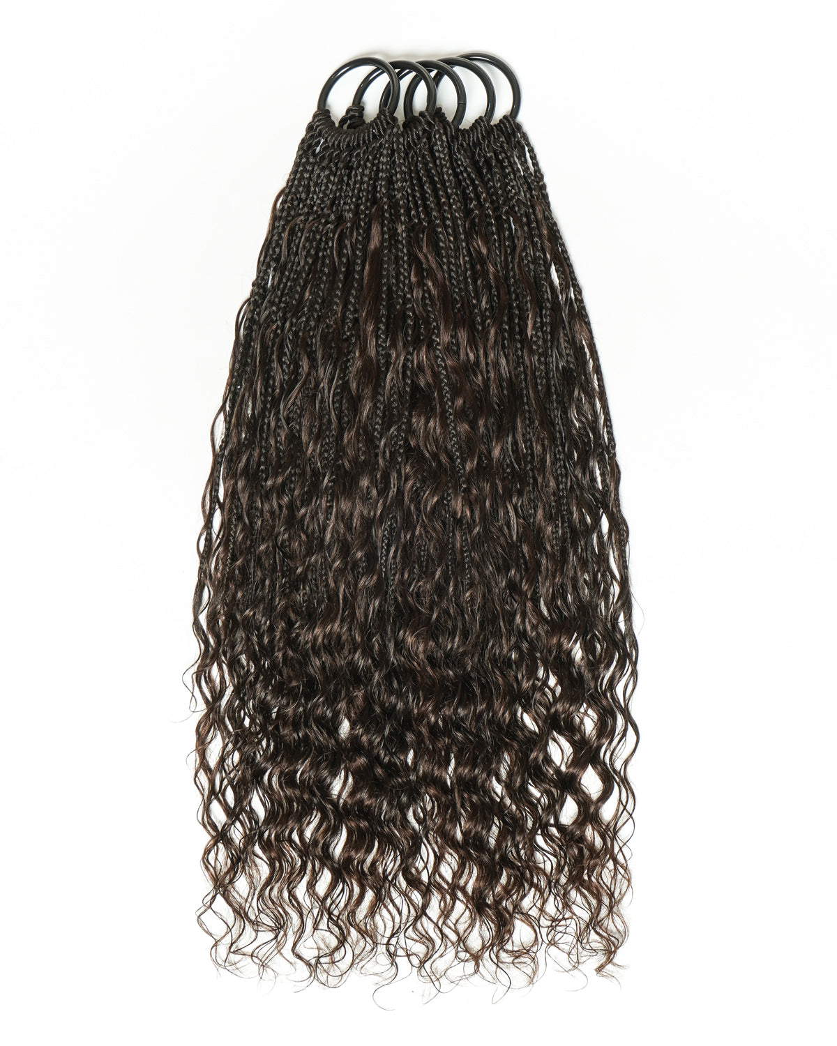 12"-30" Crochet Boho Braids With Human Hair Curls 100 Strands/Pack Deep Wave